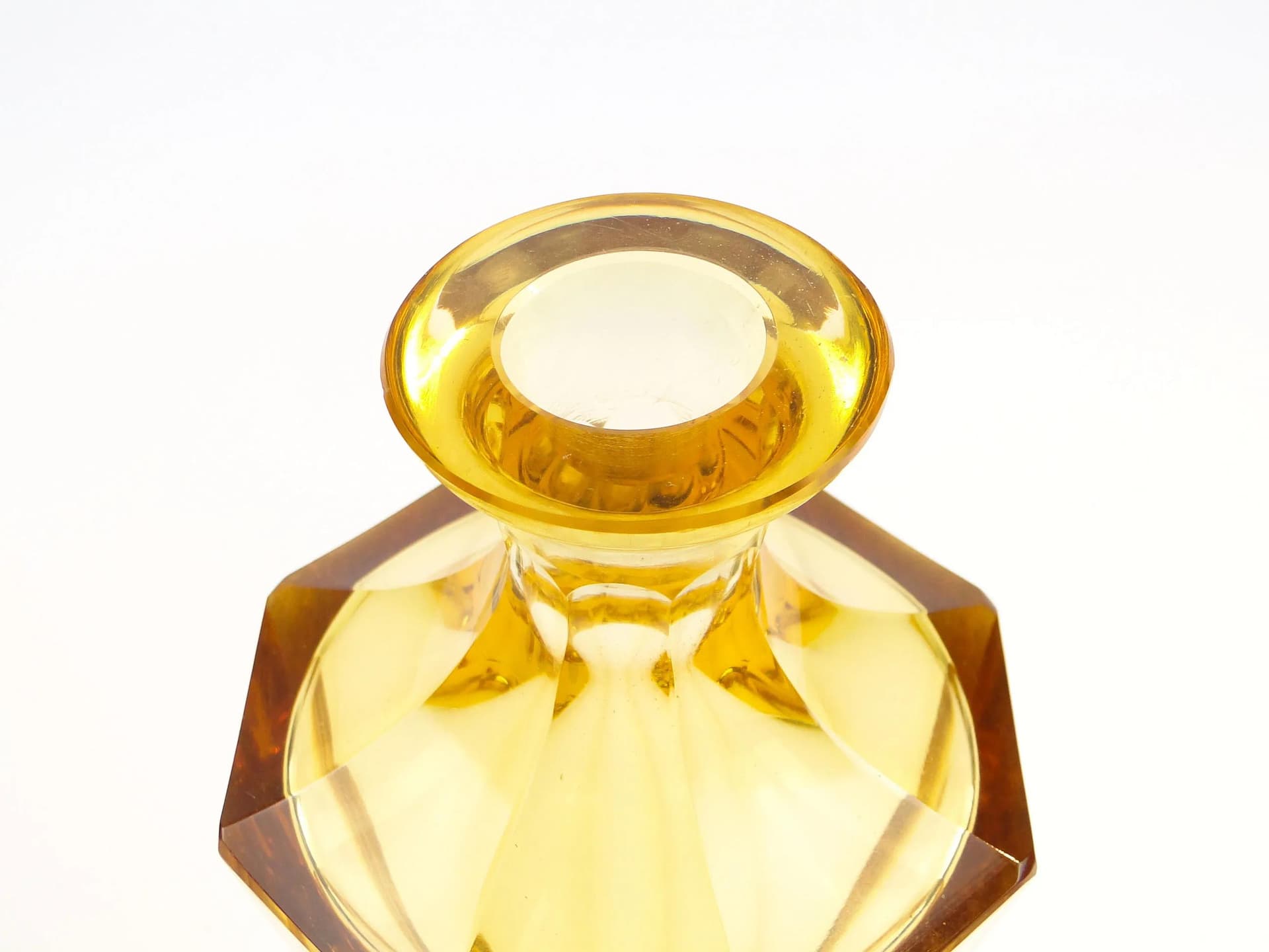 Karafka kryształowa pomarańczowa, Moser, Czechy, lata 30. - 34653