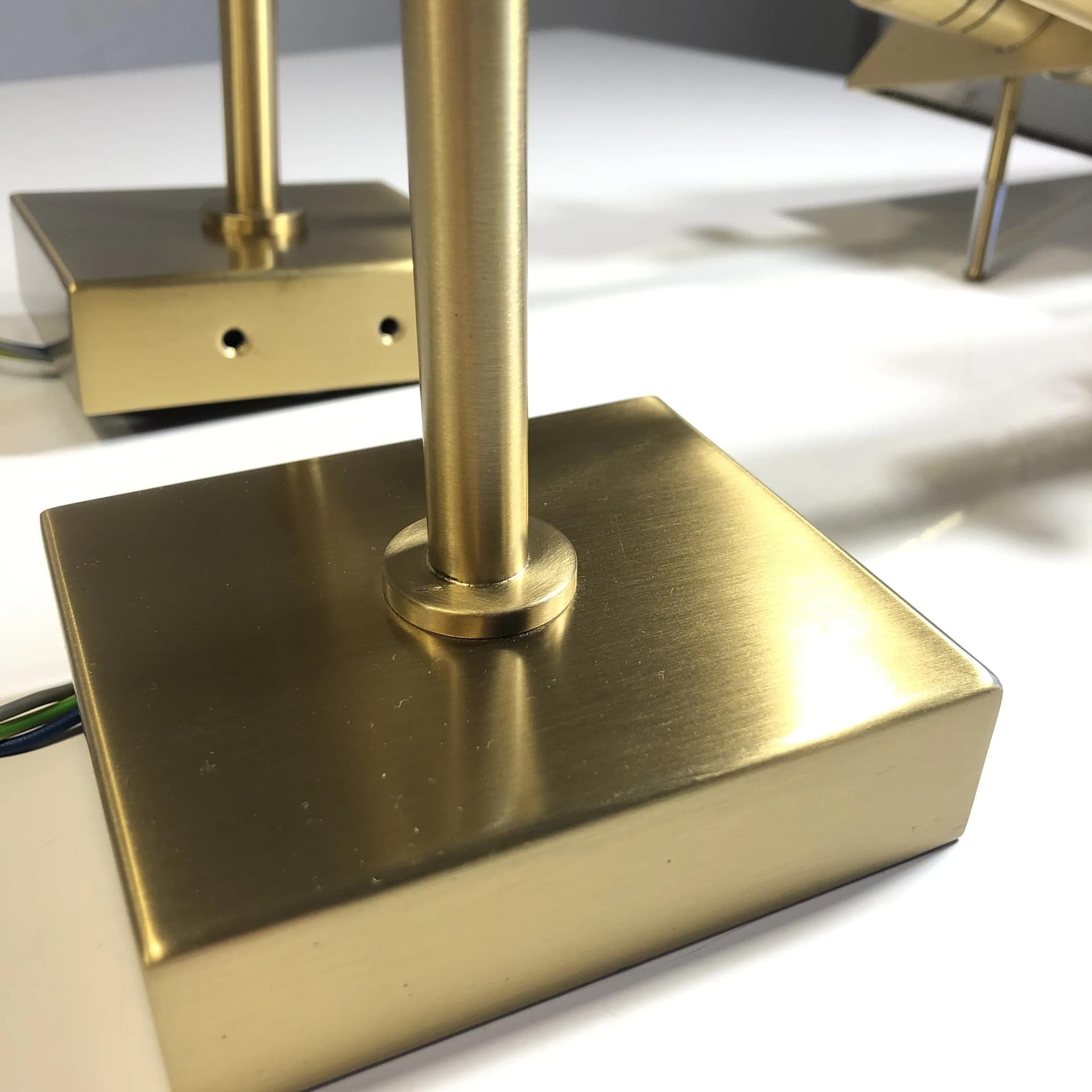 Para kinkietów, mosiądz złoty, Knapstein, Niemcy, lata 80. - 34582