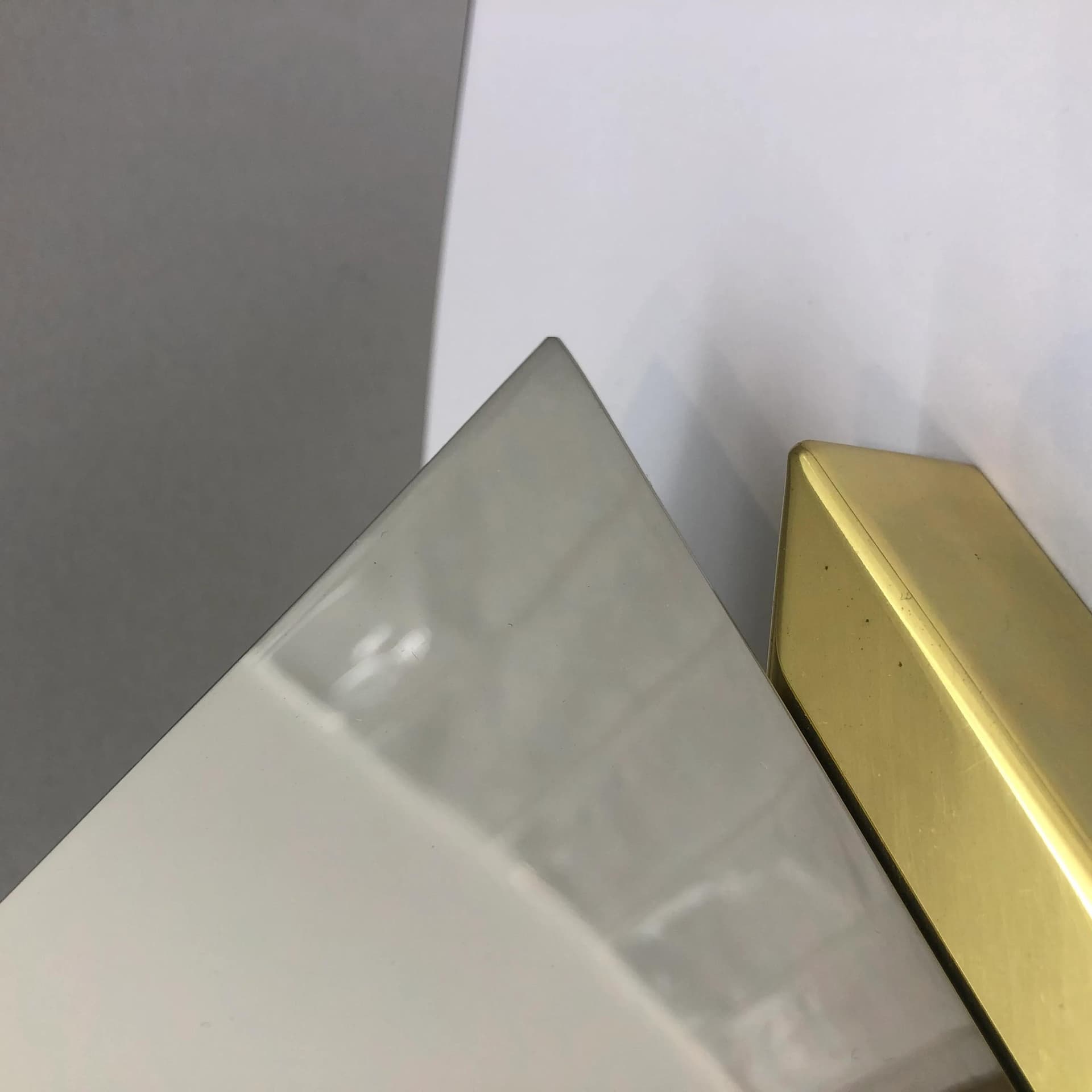 Kinkiet modernistyczny, chrom srebrny, mosiądz złoty, J.T. Kalmar, Niemcy, lata 70. - 34811