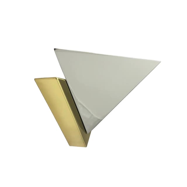 Kinkiet modernistyczny, chrom srebrny, mosiądz złoty, J.T. Kalmar, Niemcy, lata 70. - WYMIARY