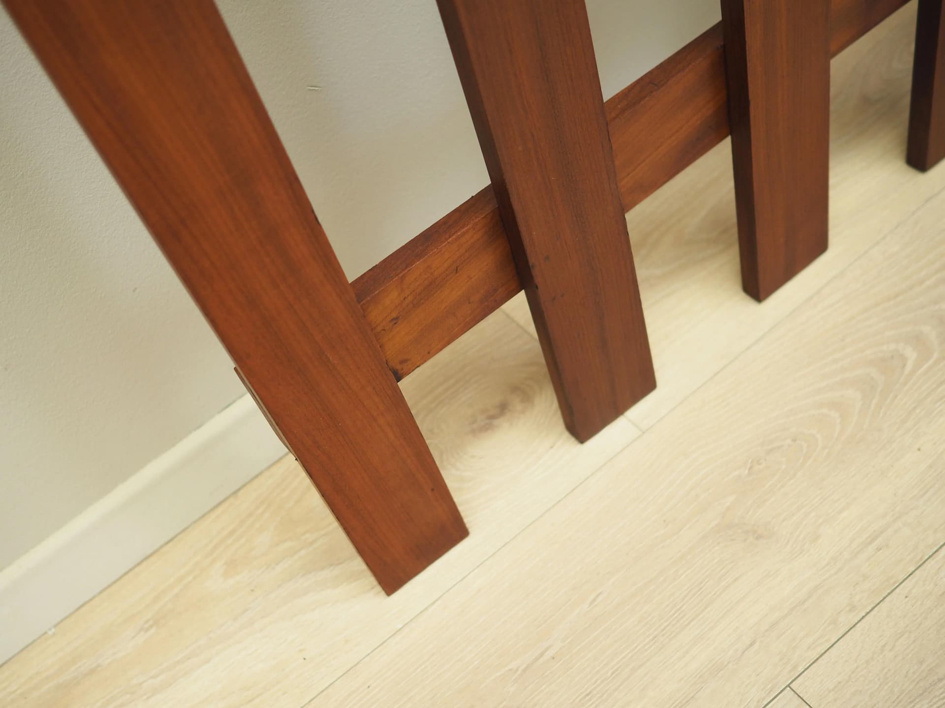 Wall-mounted rack, orange teak, Denmark, 1970s - 34954