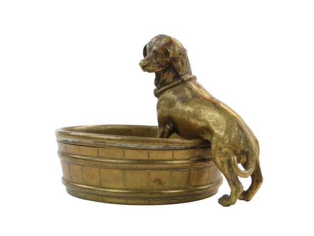 Wizytownik, brąz wiedeński ciemnobrązowy, Austria, XIX wiek - WYMIARY