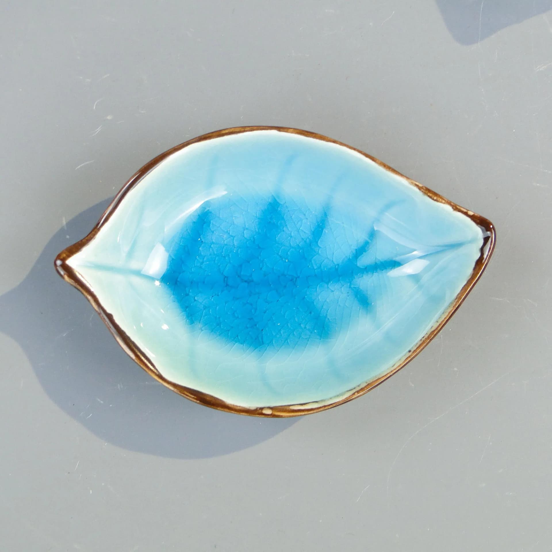 Set of Six Leaf Bowls, Multicolor, Glazed Ceramic, Poland, 1970s - 34843