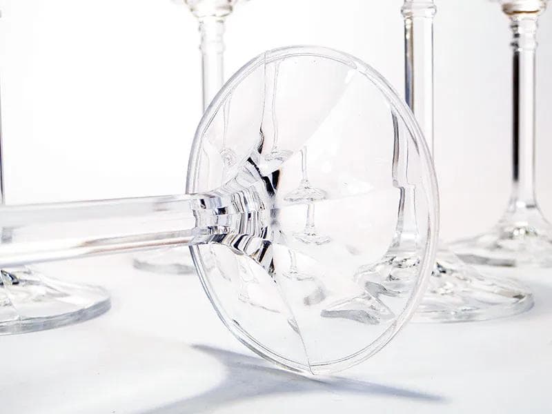 Crystal Red Wine Glasses with Gilt Frieze, Germany, 1960s - 35038