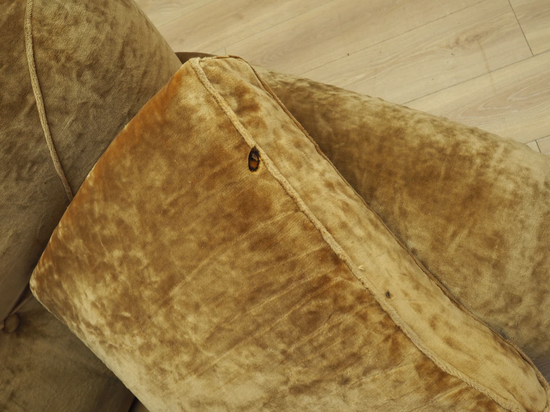 Armchair, brown velvet, Italy, 1970s. - 63501