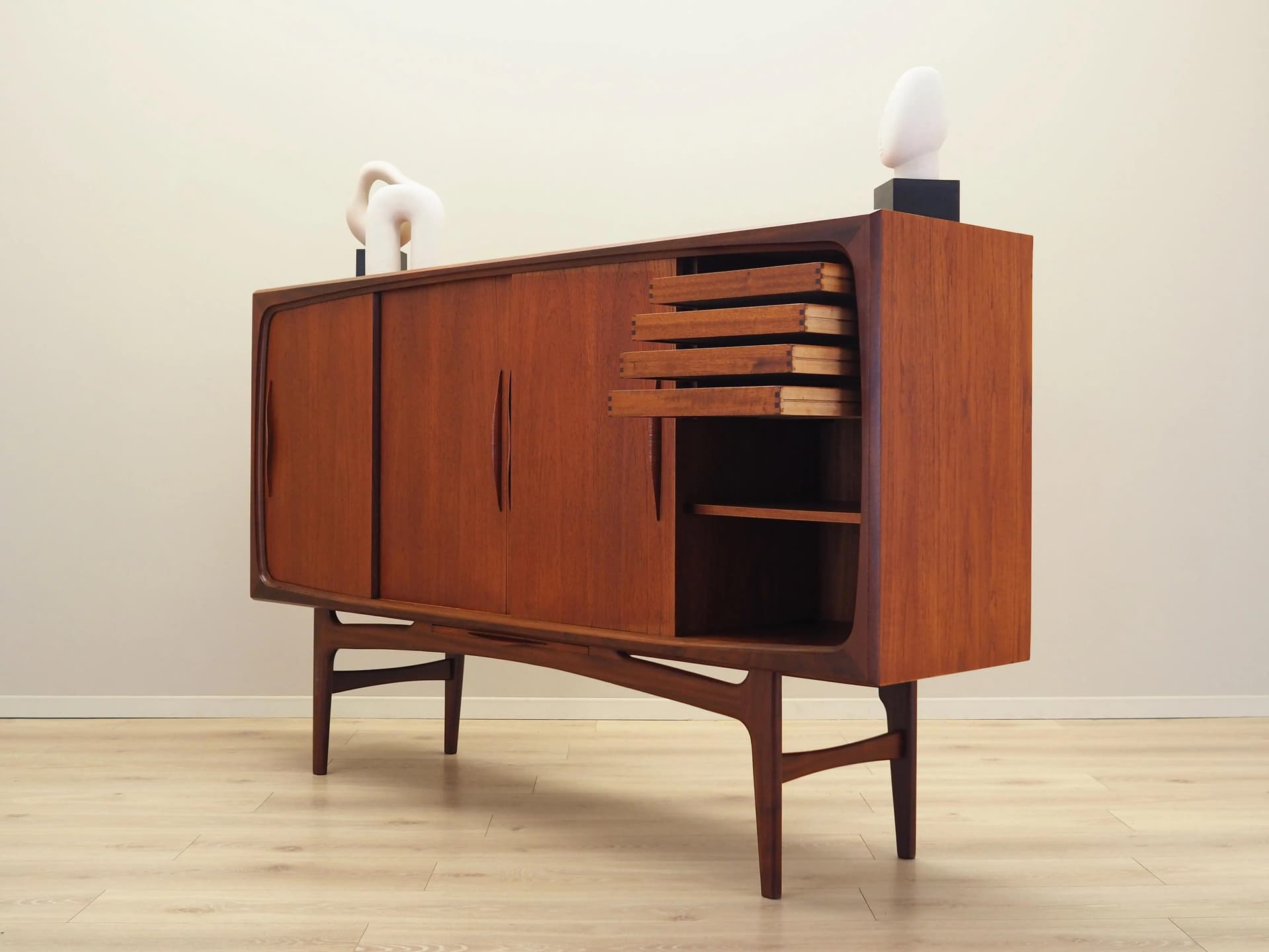 Highboard, teak brązowy, Dania, lata 70. - 35157