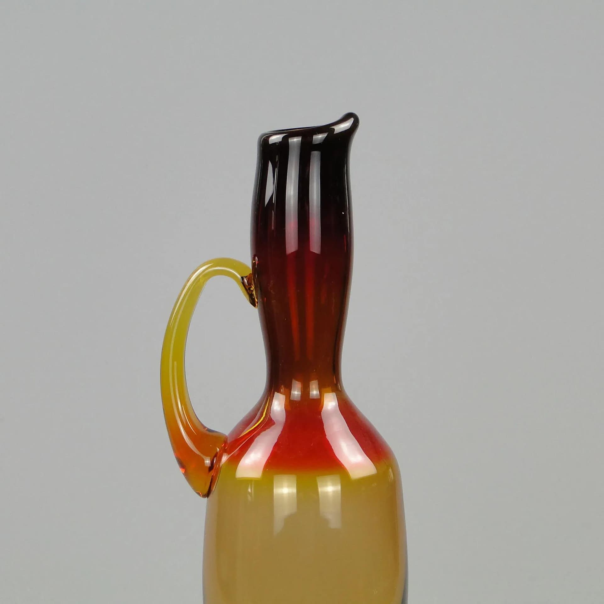 Amphora, multicolor glass, by Z. Horbowy, Poland, 1970s. - 34976