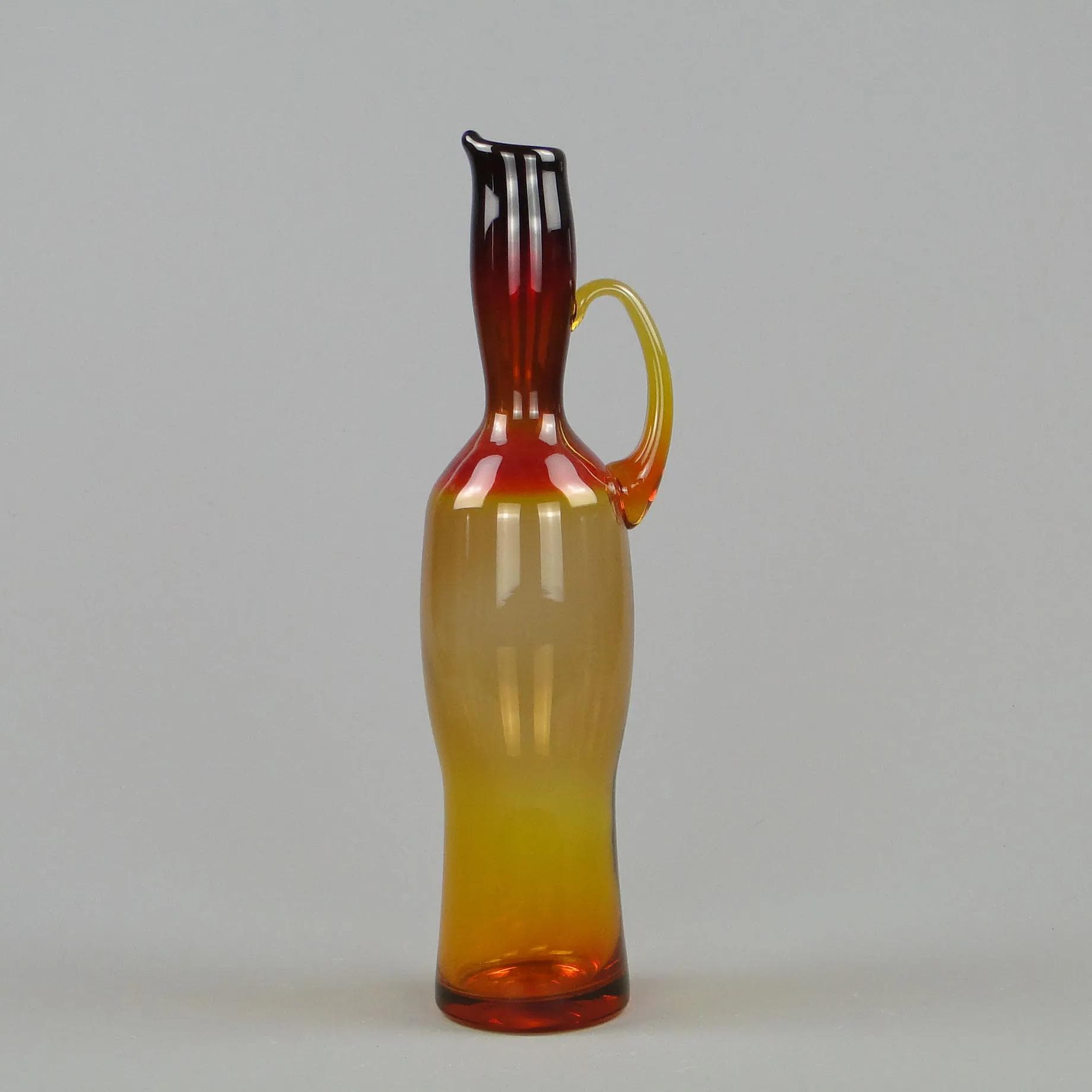 Amphora, multicolor glass, by Z. Horbowy, Poland, 1970s. - 34973