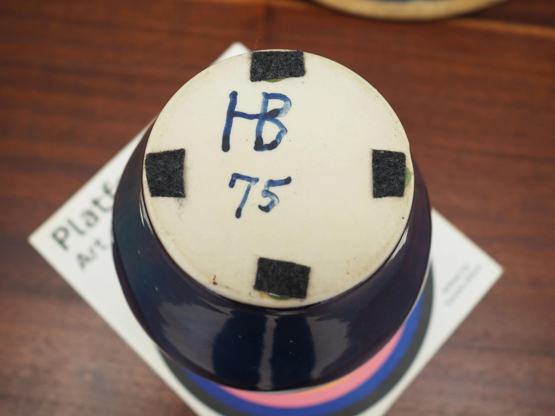 Jug, blue ceramics, Germany, 1970s - 35078