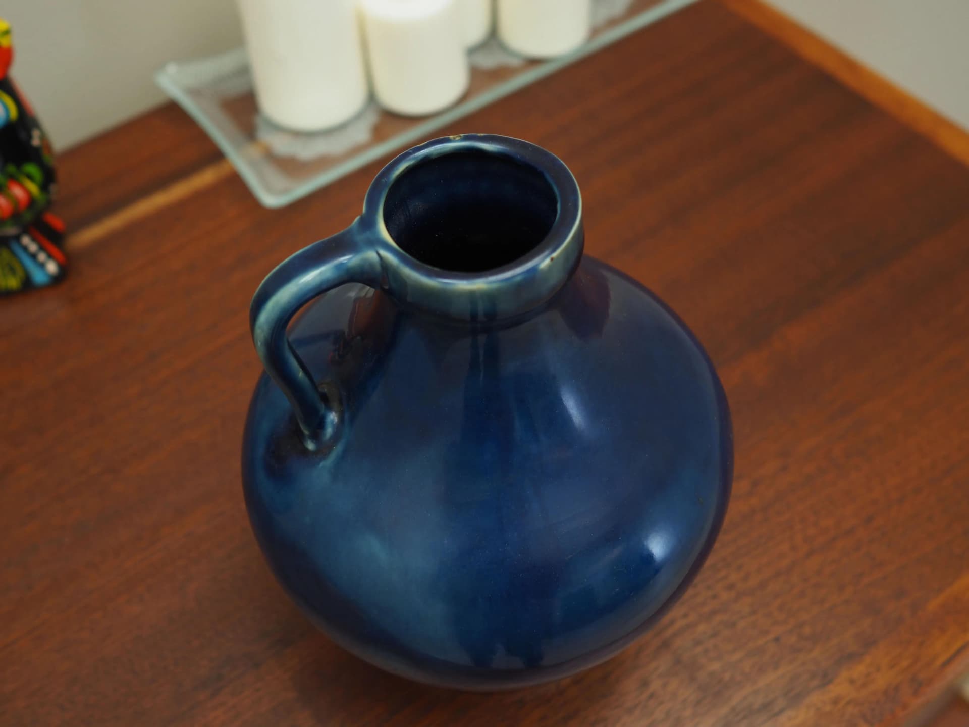 Jug, blue ceramics, Germany, 1970s - 35075