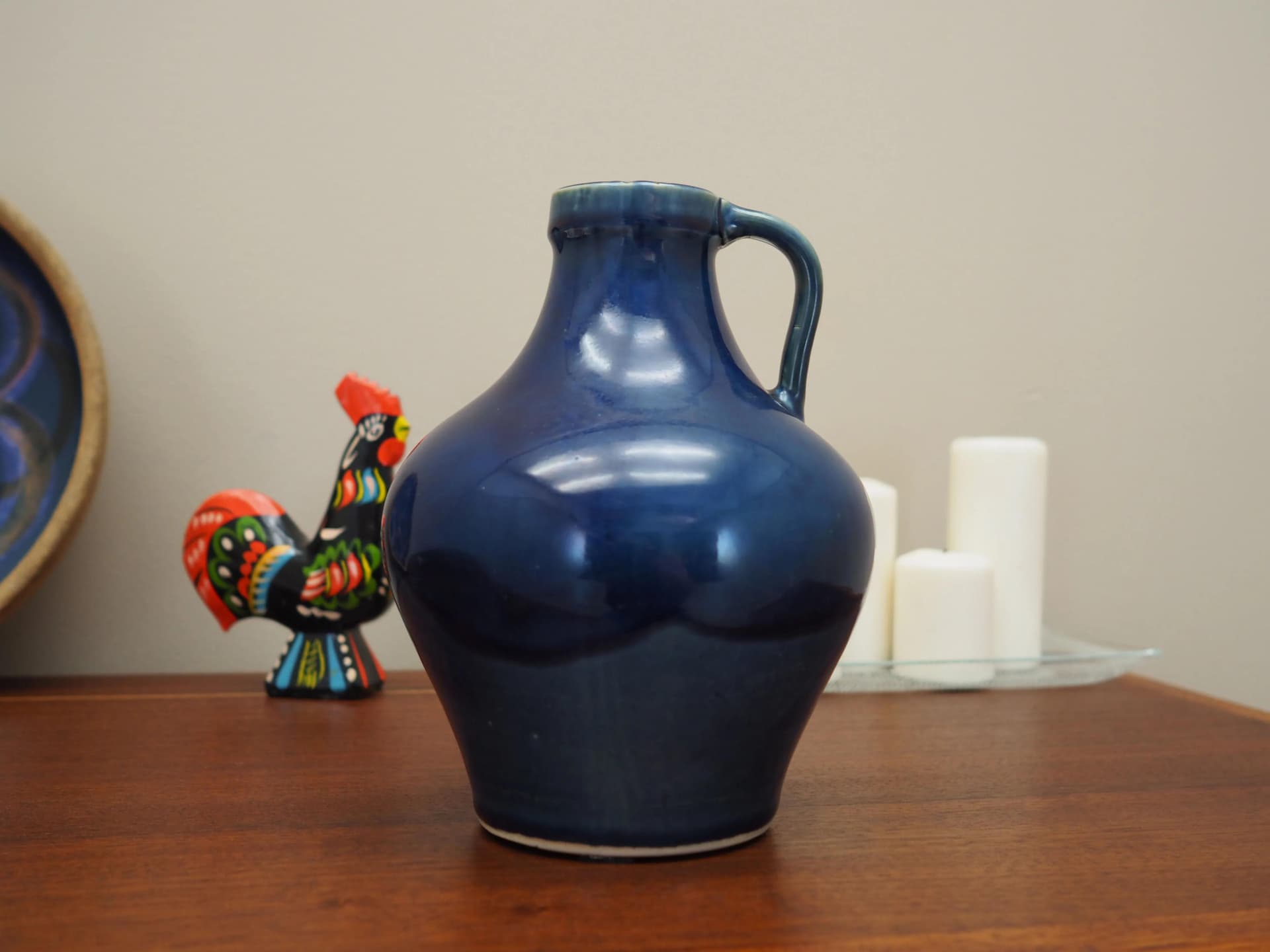 Jug, blue ceramics, Germany, 1970s - 35076