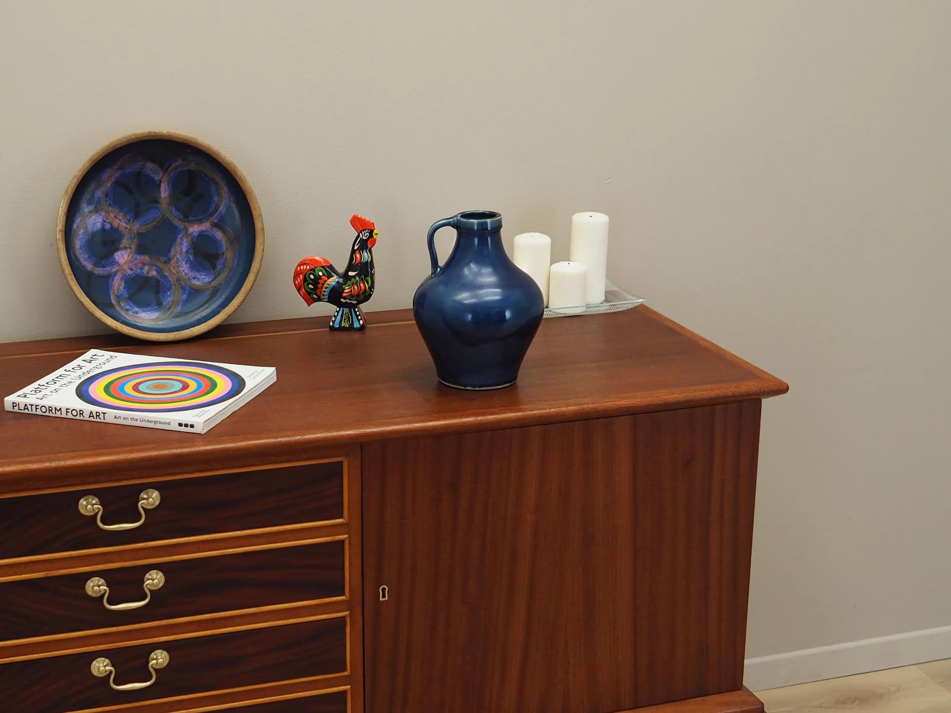 Jug, blue ceramics, Germany, 1970s - 35073