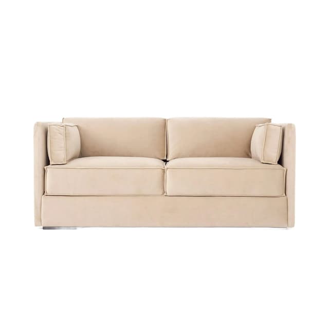 Sofa HAGA, beżowy velvet, Polska, lata 90. - WYMIARY