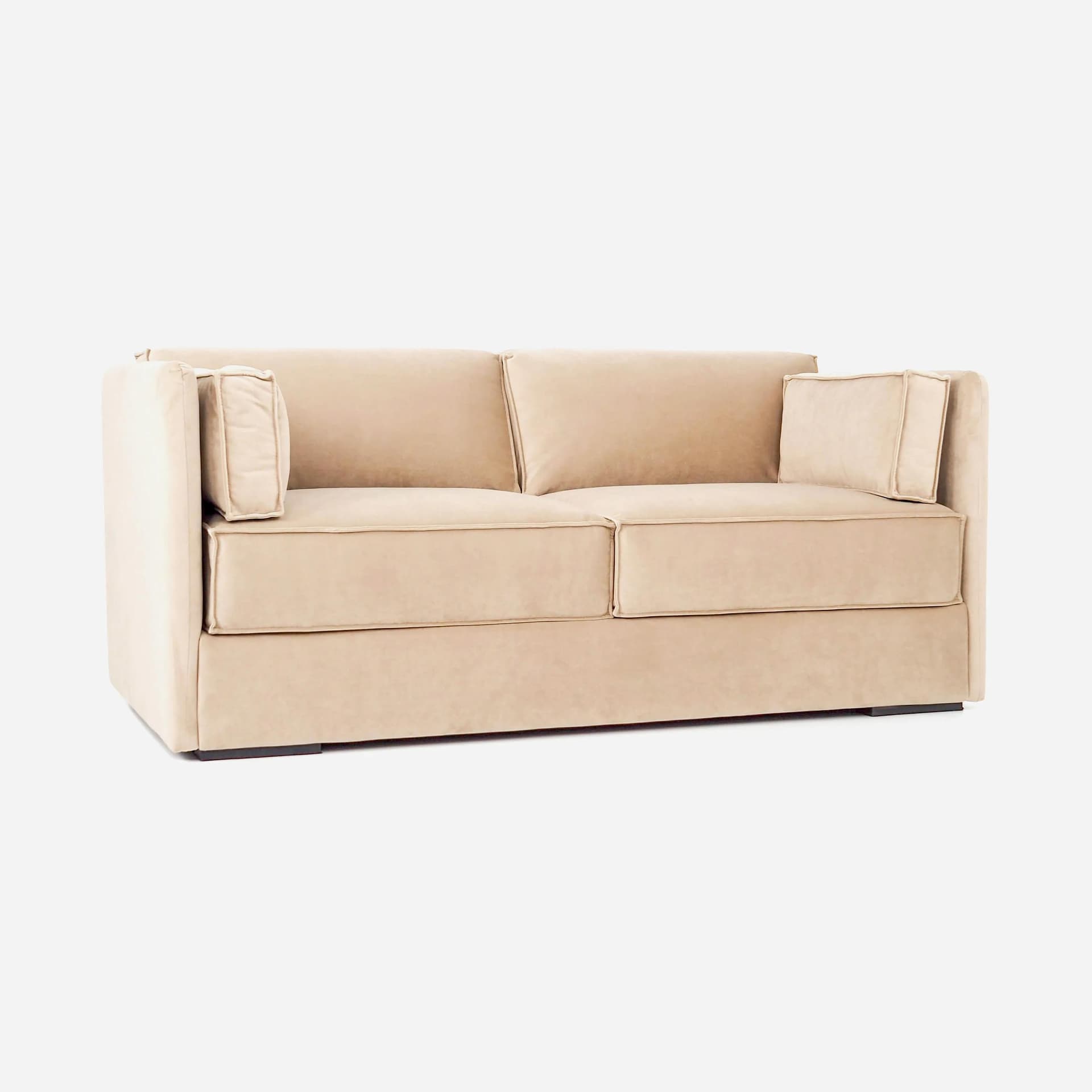 Sofa HAGA, beżowy velvet, Polska, lata 90. - 35255