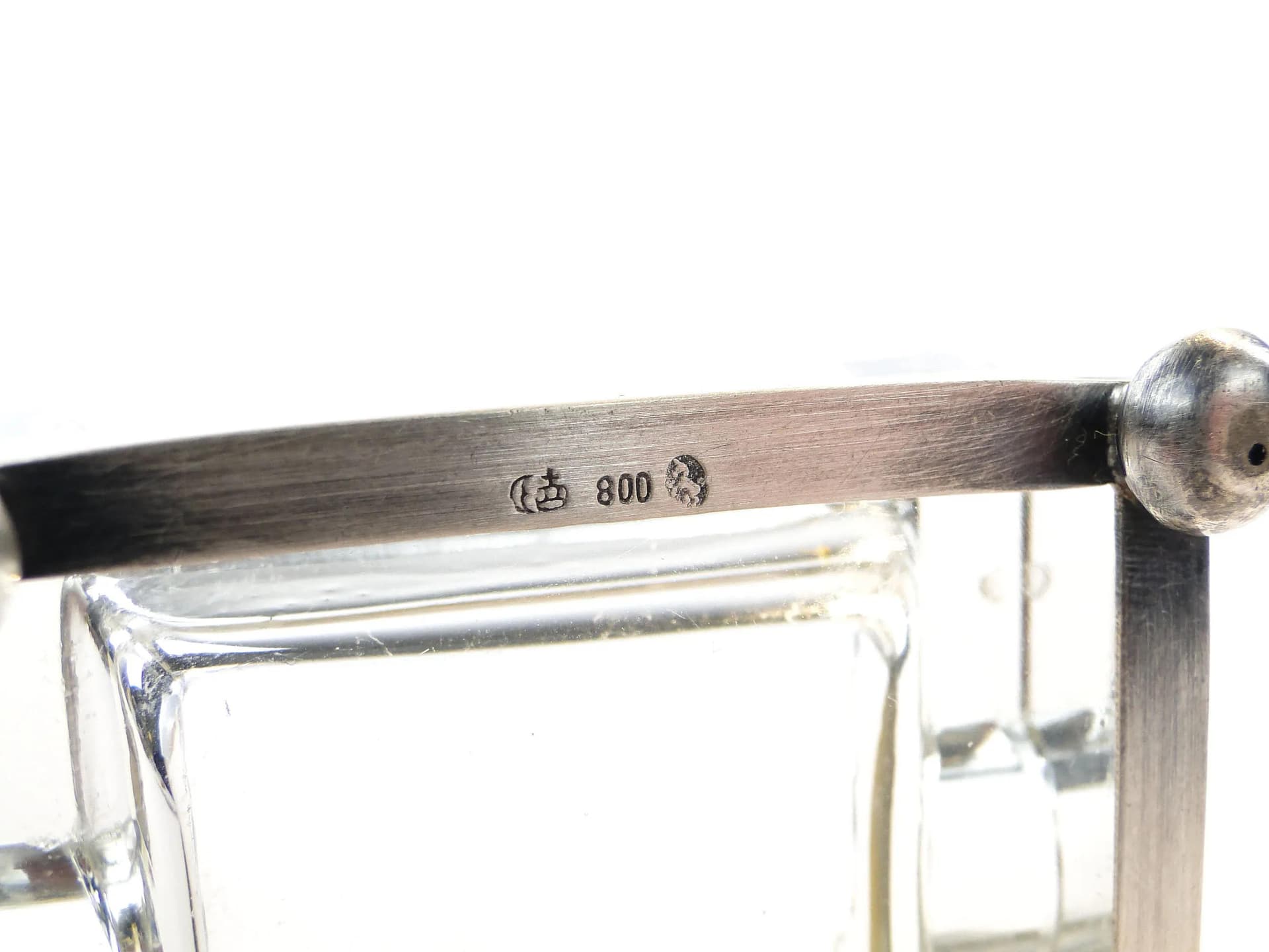 Pen Stand, Art Deco, transparent crystal glass, silver, Germany, early 20th c. - 35397