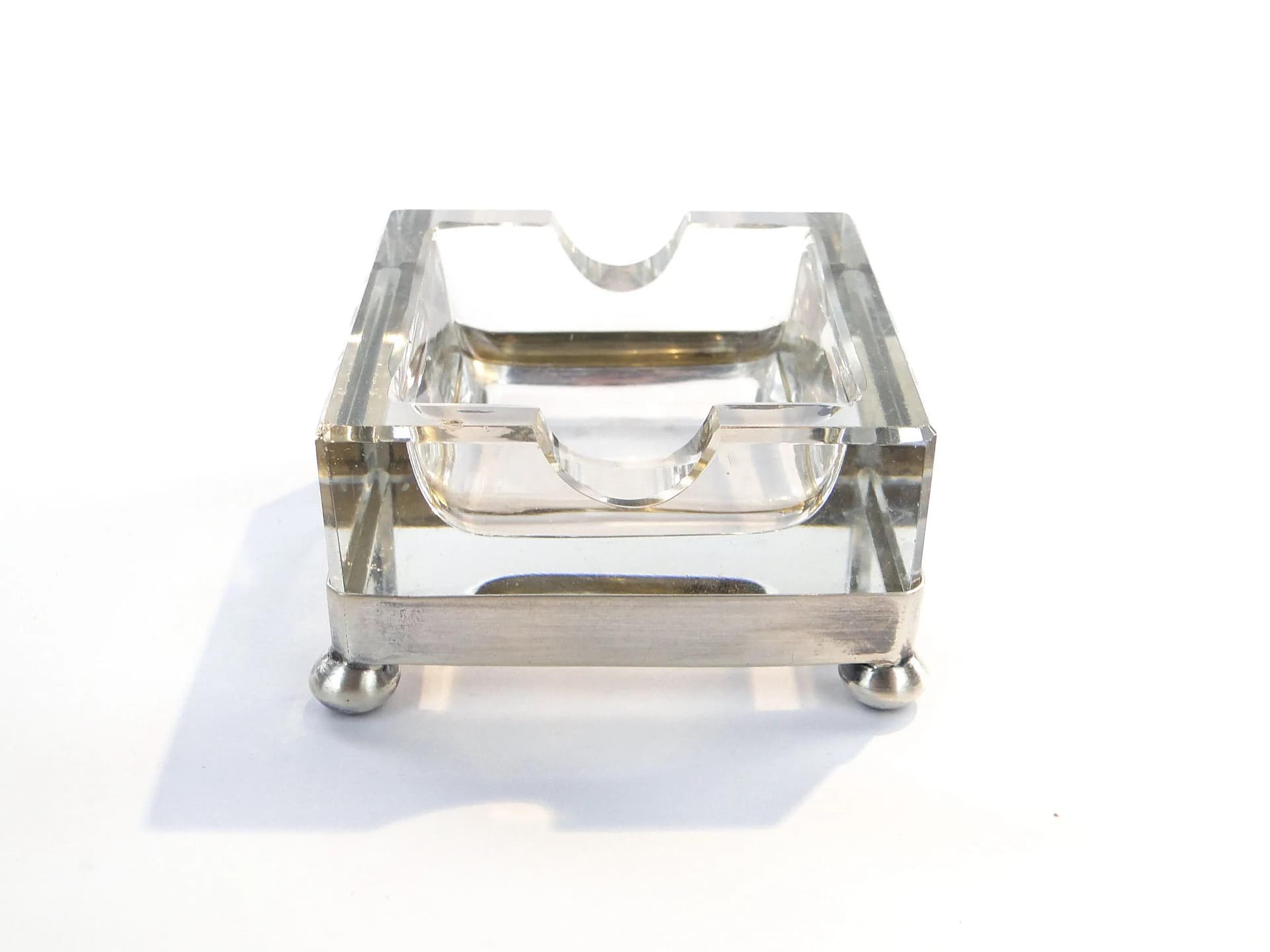 Pen Stand, Art Deco, transparent crystal glass, silver, Germany, early 20th c. - 35393