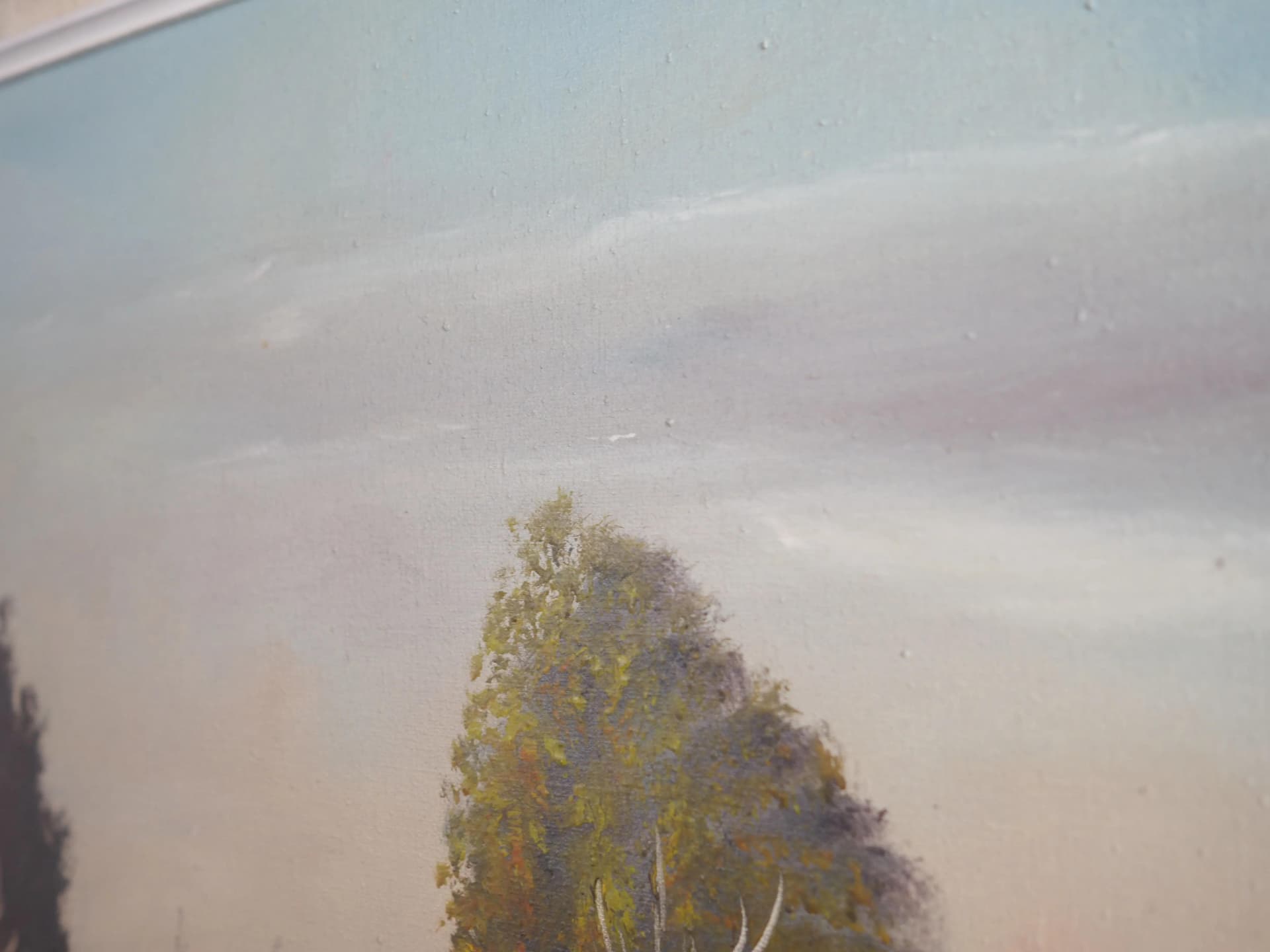 Oil Painting, dark brown, wood, Sweden, 1970s. - 35480