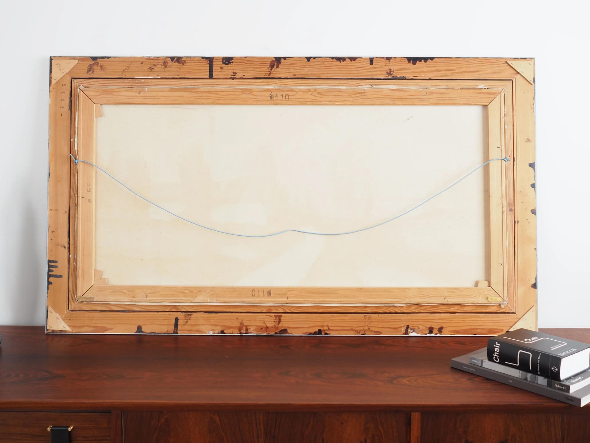 Oil Painting, dark brown, wood, Sweden, 1970s. - 35483