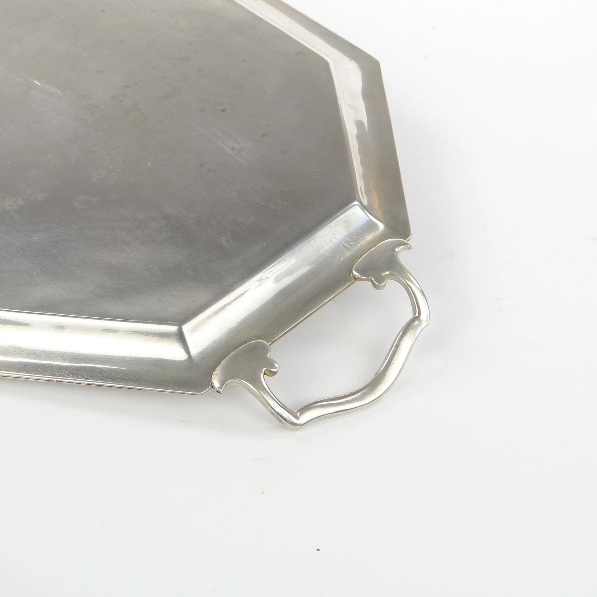 Taca serwisowa, srebrny mosiądz, posrebrzany, Marcin Jarra, Polska, XIX w. - 35341