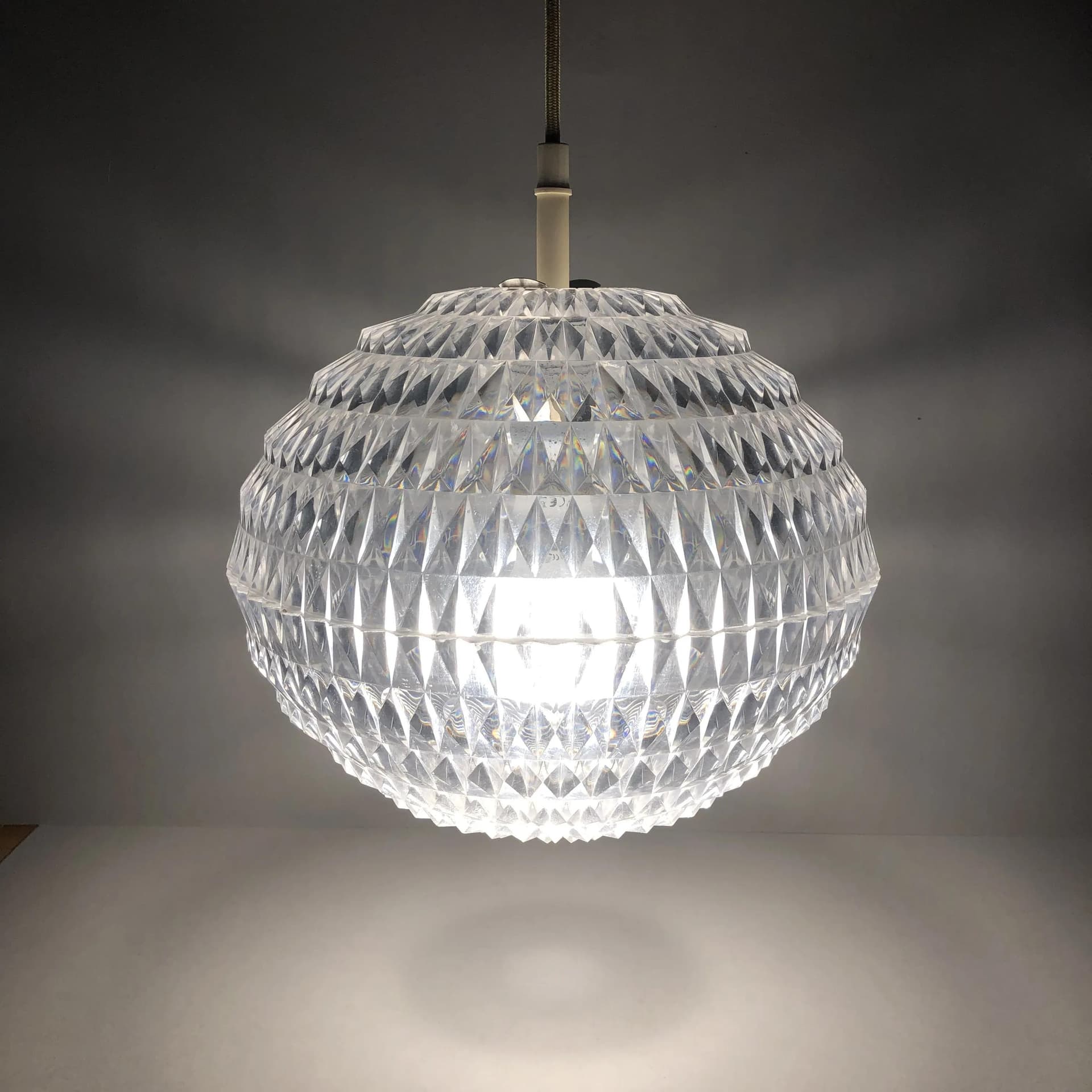Transparent Acrylic Pendant Lamp, by A. F. Gangkofner for Erco, Germany, 1970s - 35293