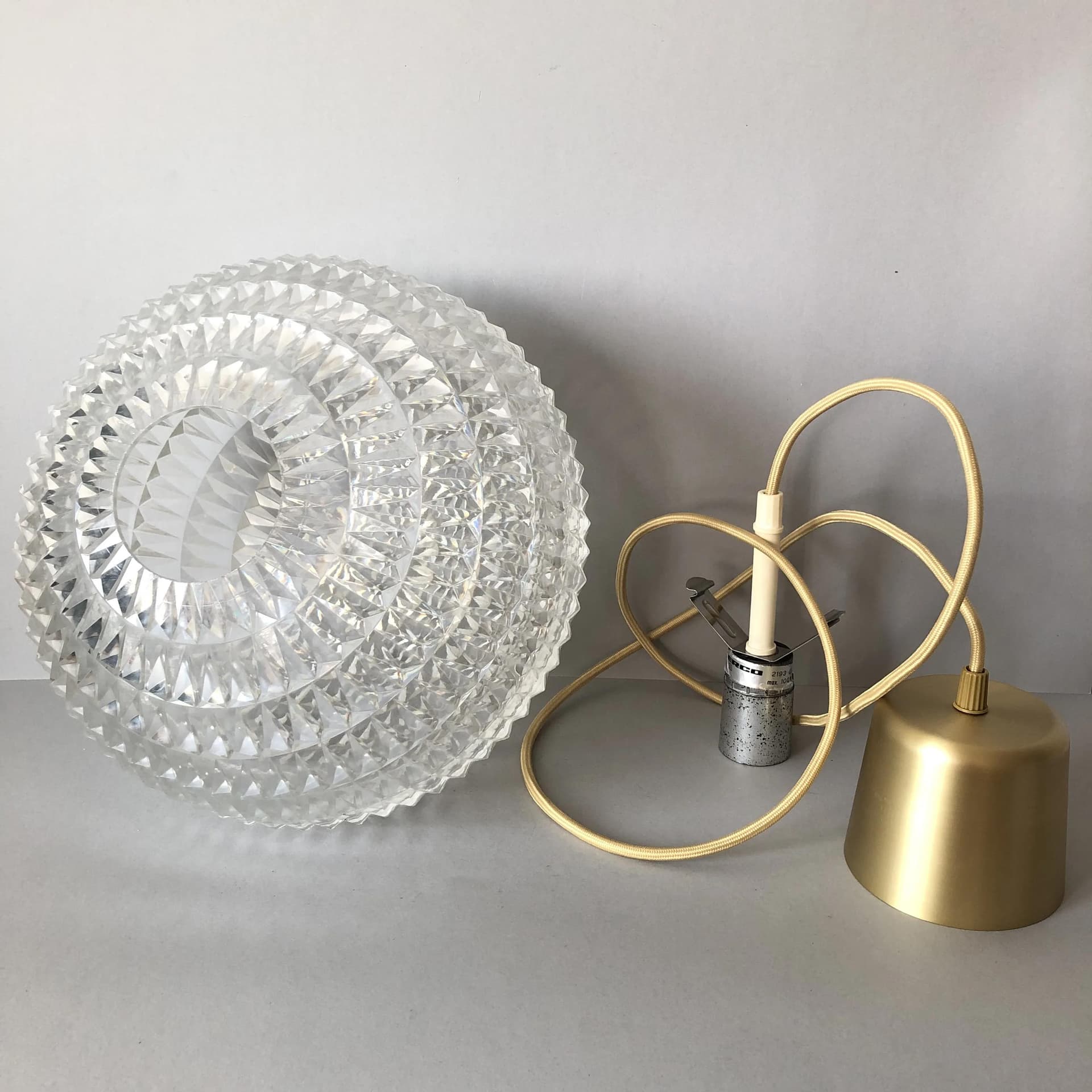 Transparent Acrylic Pendant Lamp, by A. F. Gangkofner for Erco, Germany, 1970s - 35295