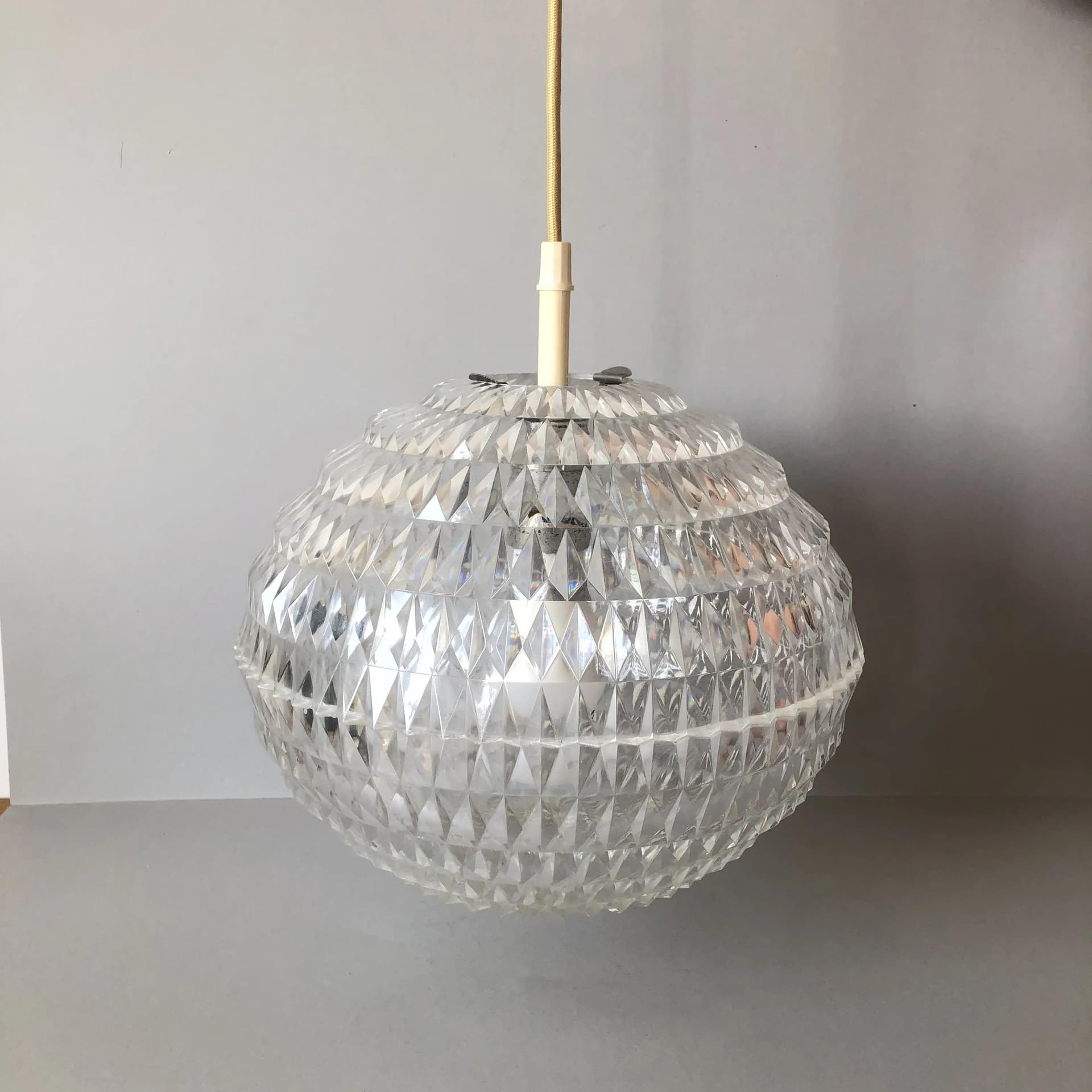 Transparent Acrylic Pendant Lamp, by A. F. Gangkofner for Erco, Germany, 1970s - 35294