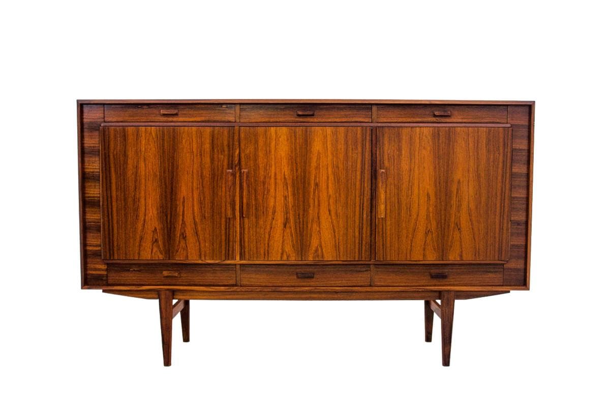 Rosewood Highboard, Denmark, 1960s