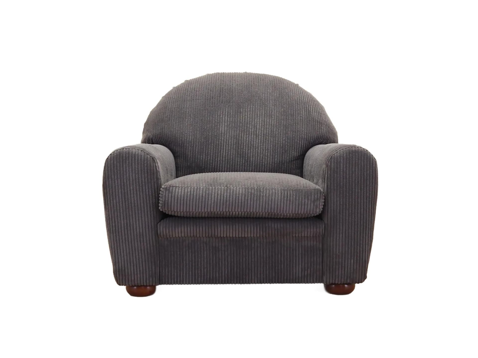 Armchair, grey velvet, wood, Italy, 1970s.