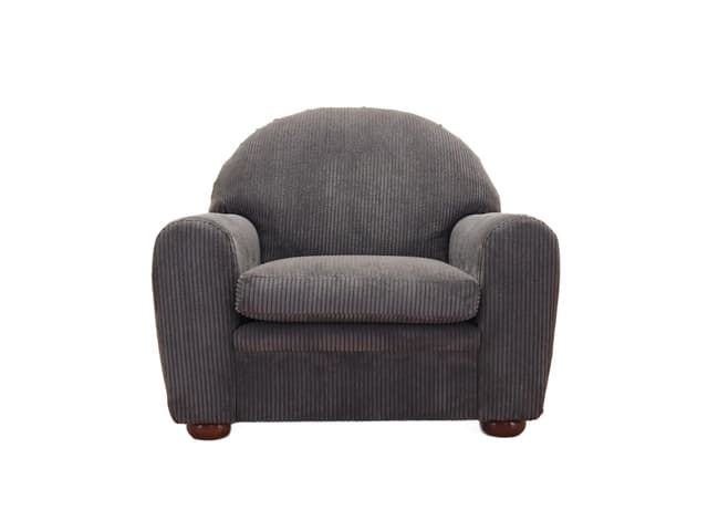 Armchair, grey velvet, wood, Italy, 1970s. - DIMENSION