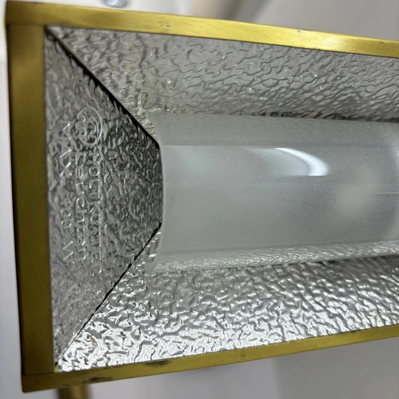 Lampa stołowa, mosiądz złoty, Holtkotter, Niemcy, lata 90. - 35504