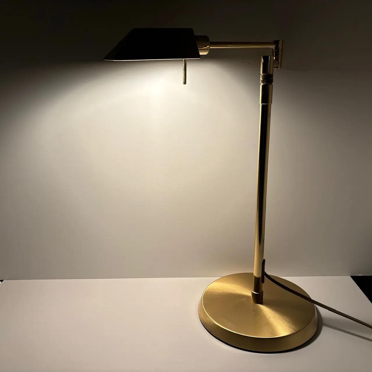 Lampa stołowa, mosiądz złoty, Holtkotter, Niemcy, lata 90. - 35500