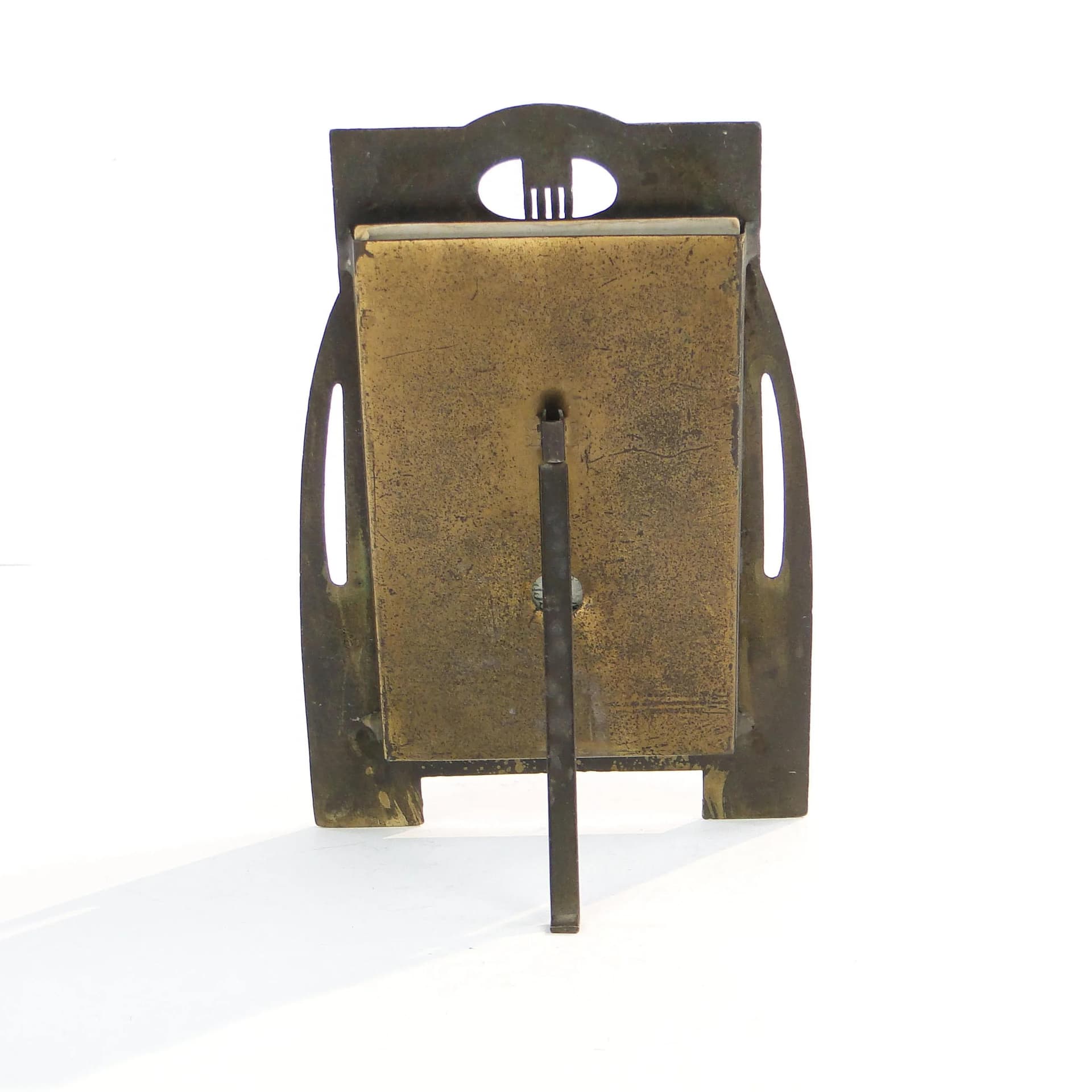 Photo frame, Art Nouveau, gilded pewter steel golden, Poland, early 20th c. - 35577