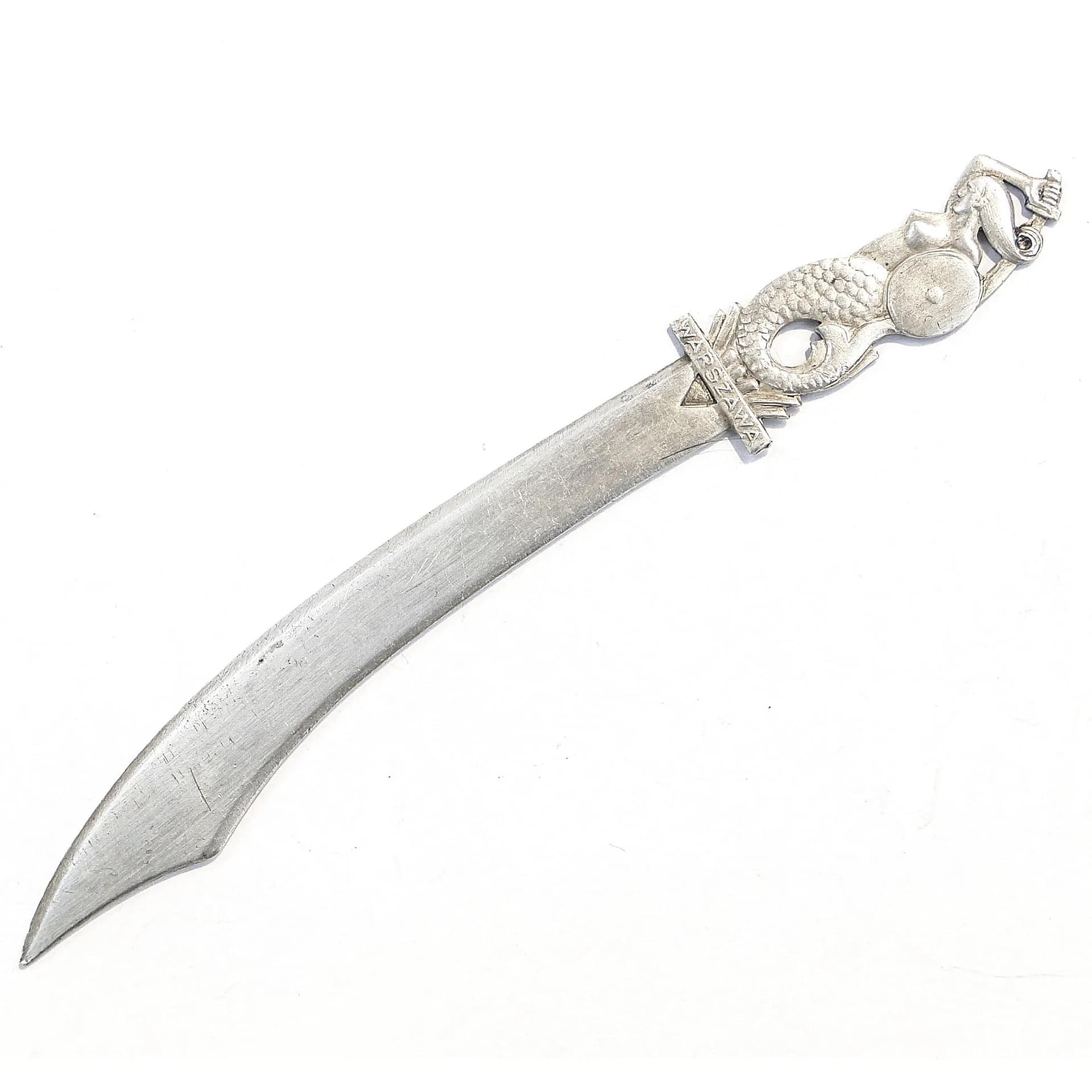 Nożyk do listów Syrenka, srebro, Rytosztuka, Polska, lata 60. - 35553