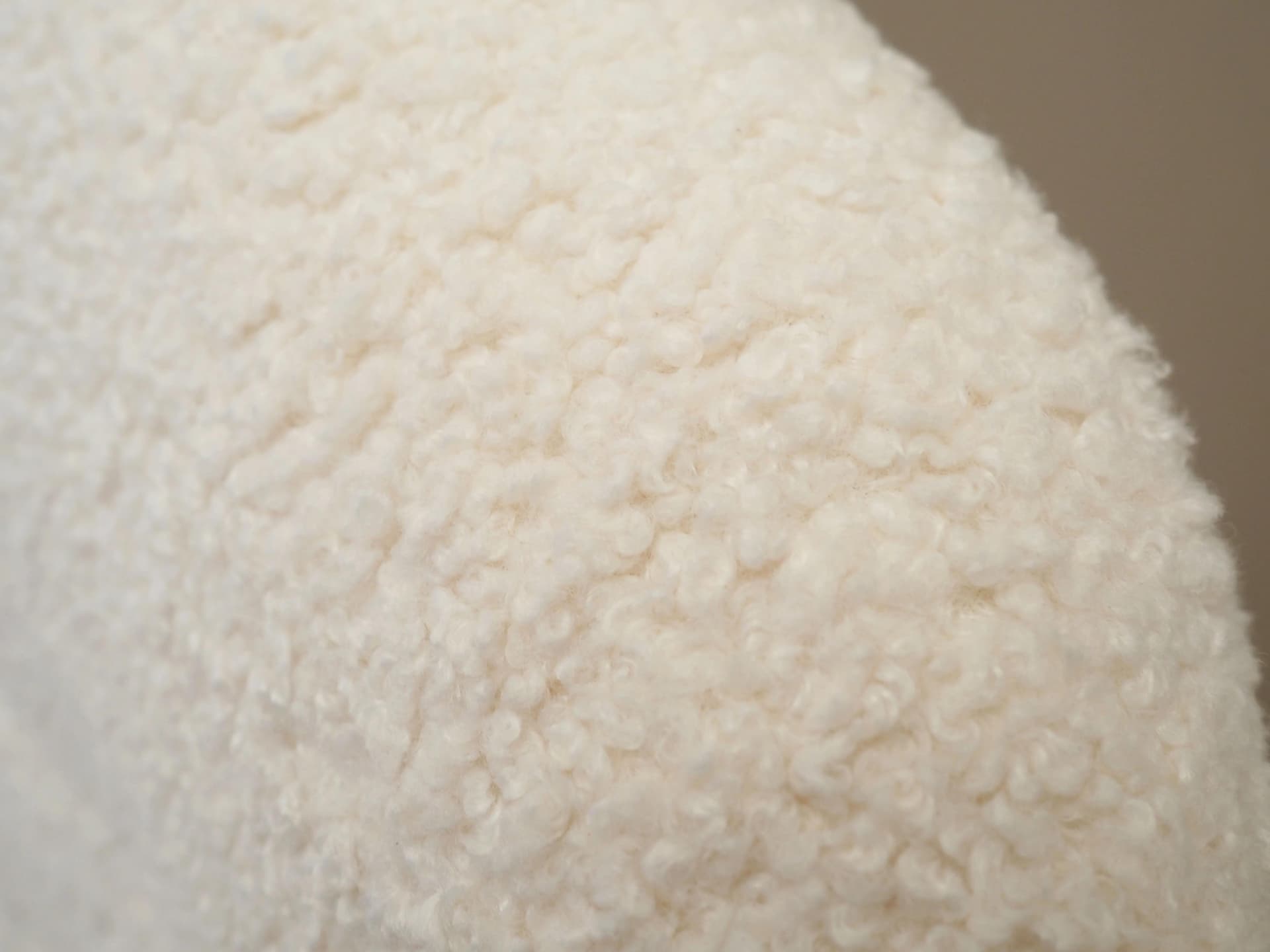 Armchair Scandinavian, white fabric, beech, Denmark, 1950s - 35637