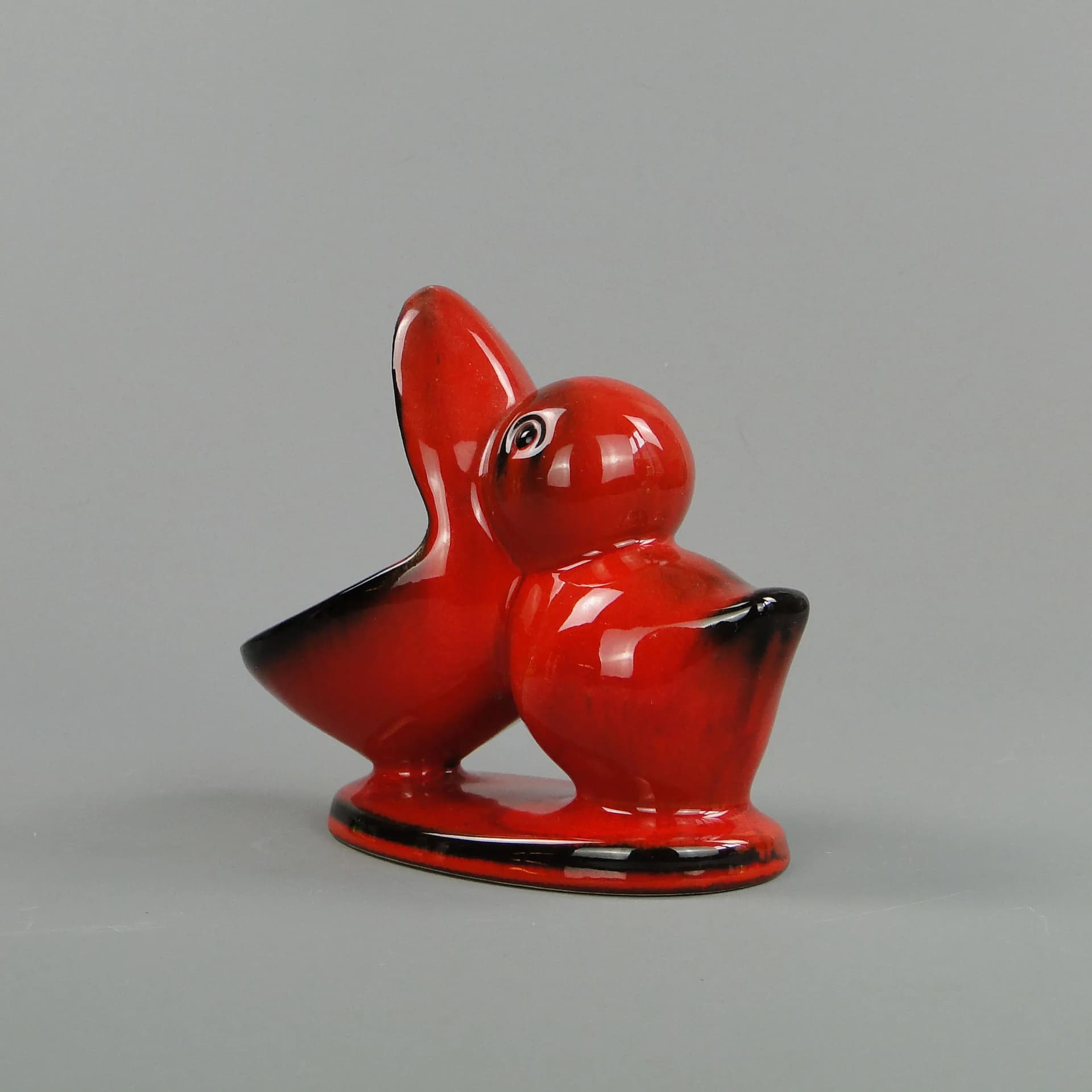 Centerpiece, red ceramics, Germany, 1960s - 35549