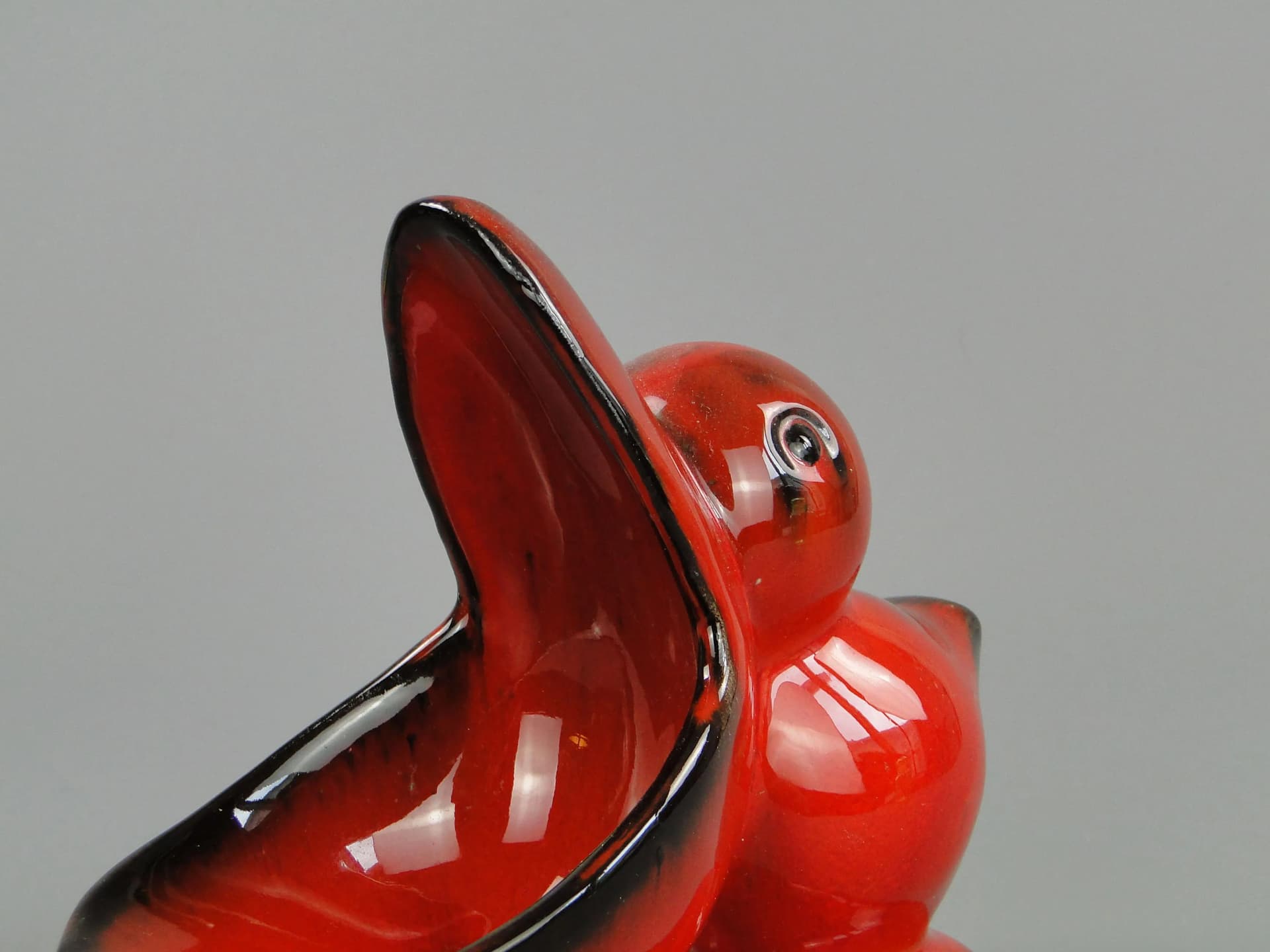 Centerpiece, red ceramics, Germany, 1960s - 35547