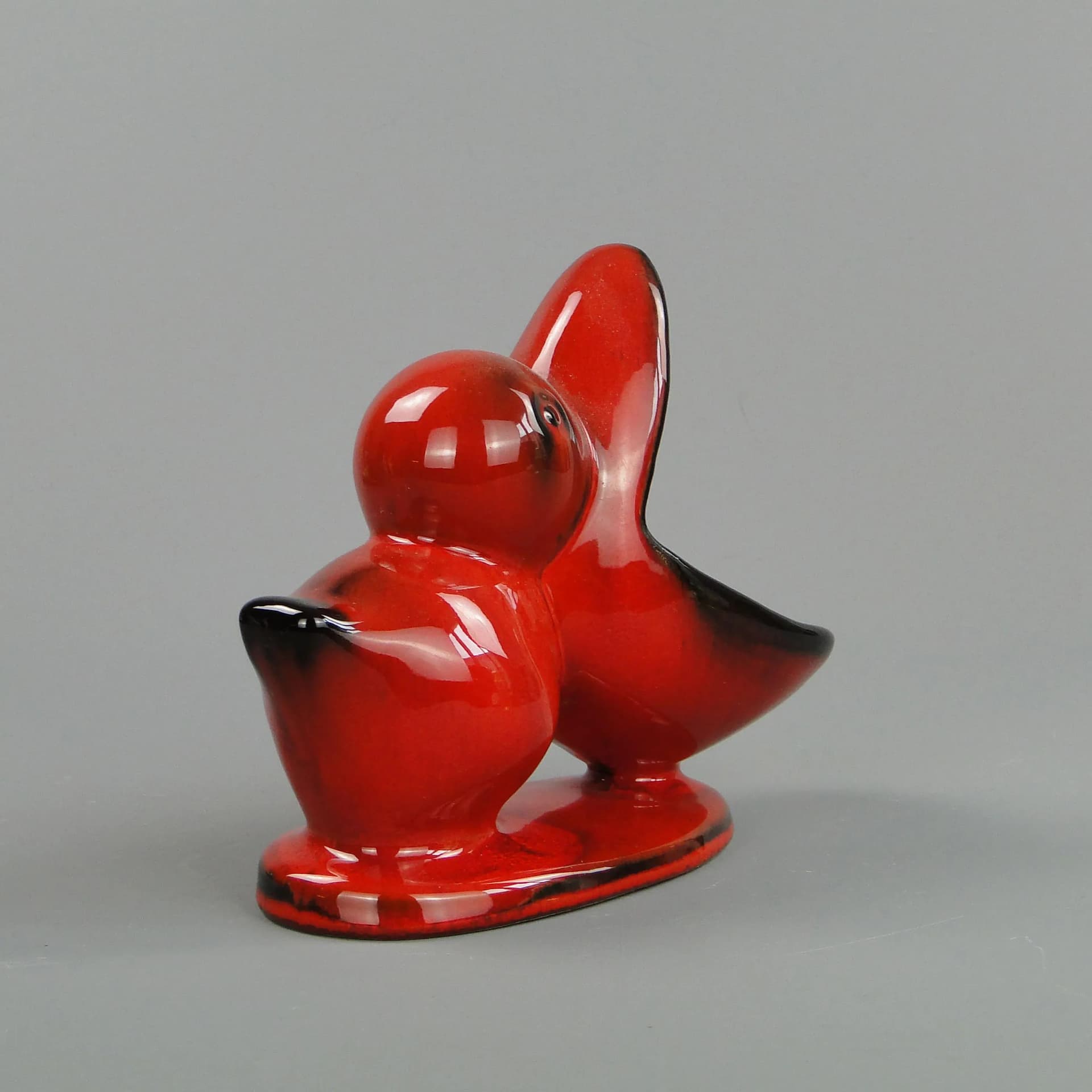 Centerpiece, red ceramics, Germany, 1960s - 35550