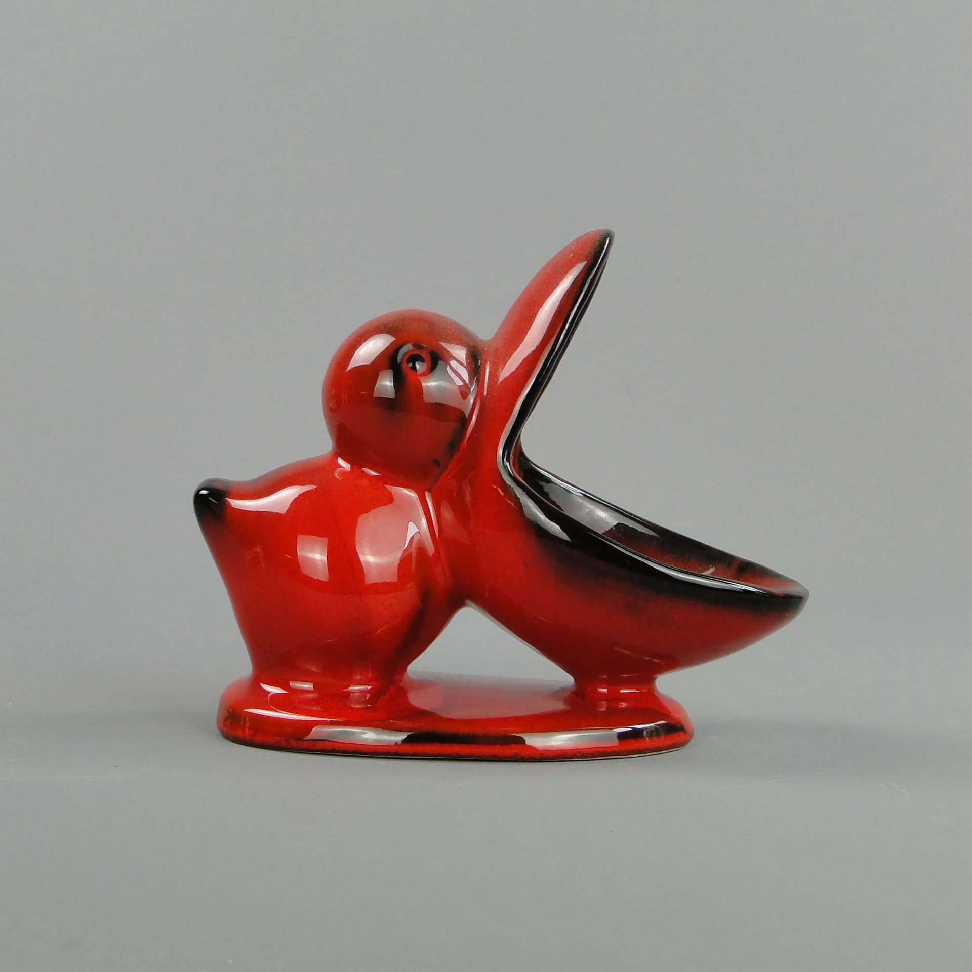 Centerpiece, red ceramics, Germany, 1960s - 35544