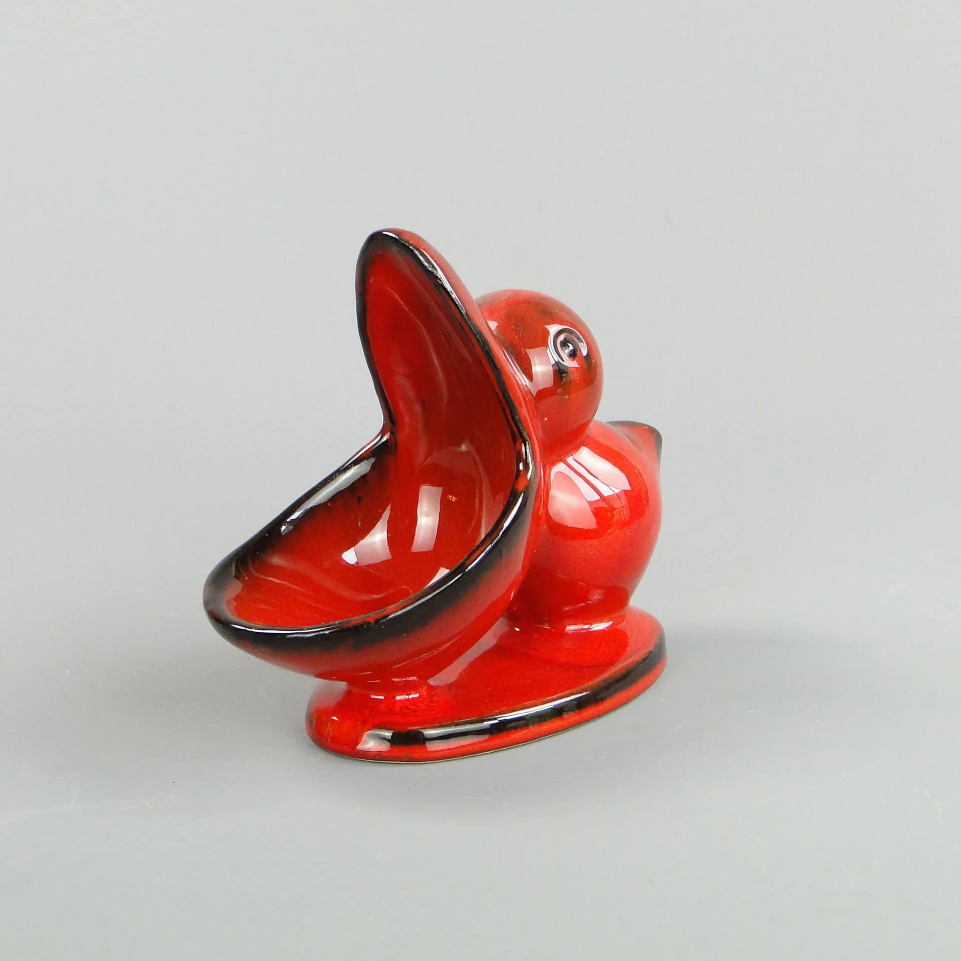 Centerpiece, red ceramics, Germany, 1960s - 35546