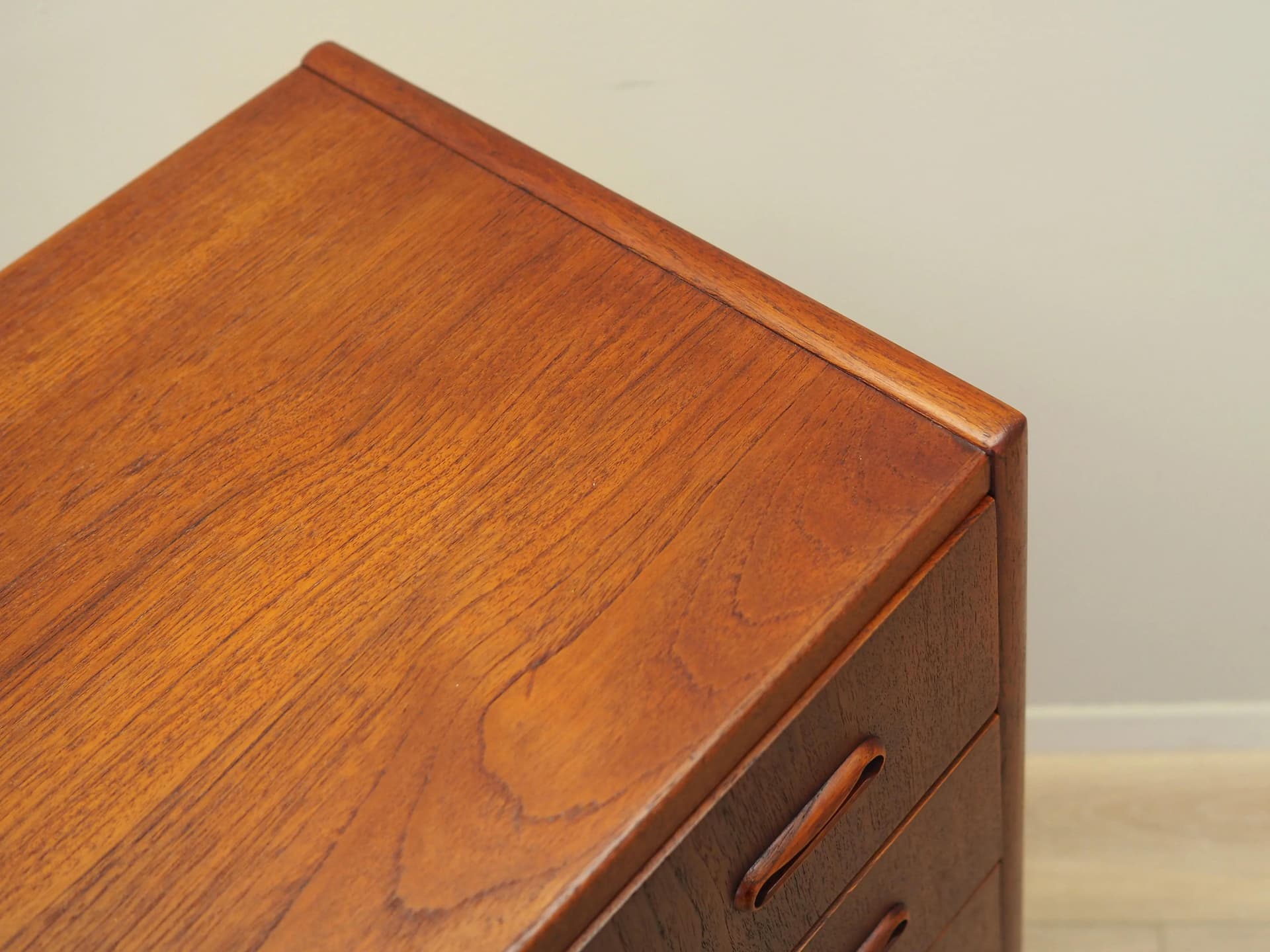 Chest of drawers, dark brown teak, Denmark, 1970s. - 35628