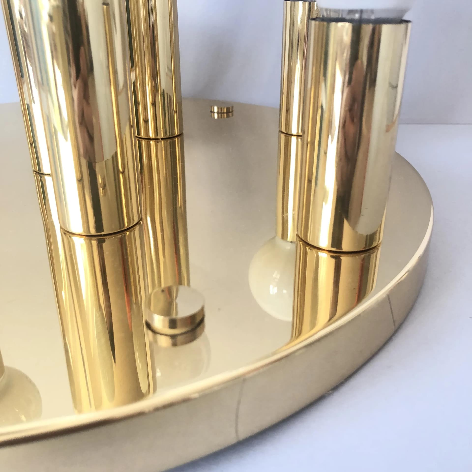 Brass Ceiling or Wall Lamp, Sölken Leuchten, Germany, 1980s - 35666