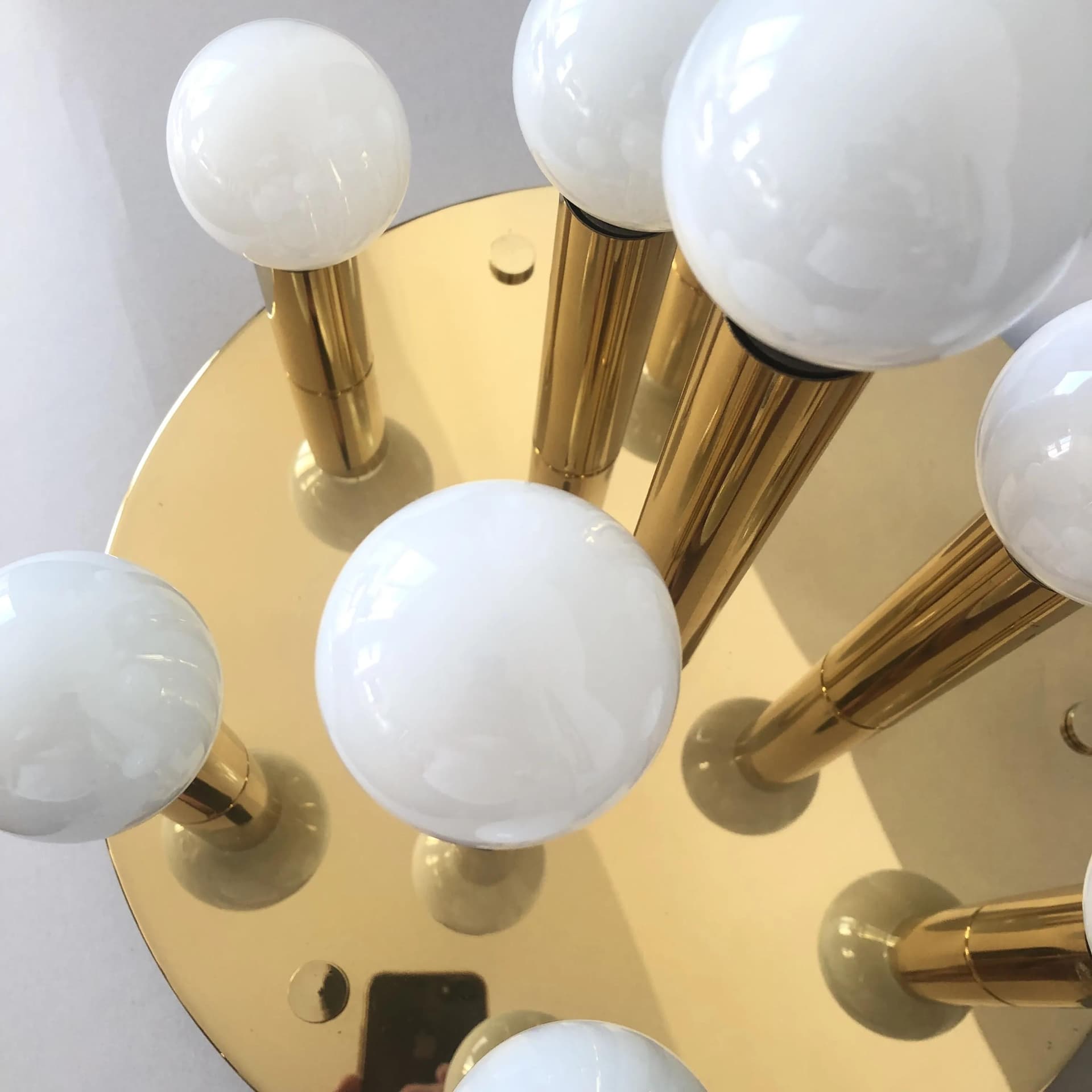 Brass Ceiling or Wall Lamp, Sölken Leuchten, Germany, 1980s - 35668