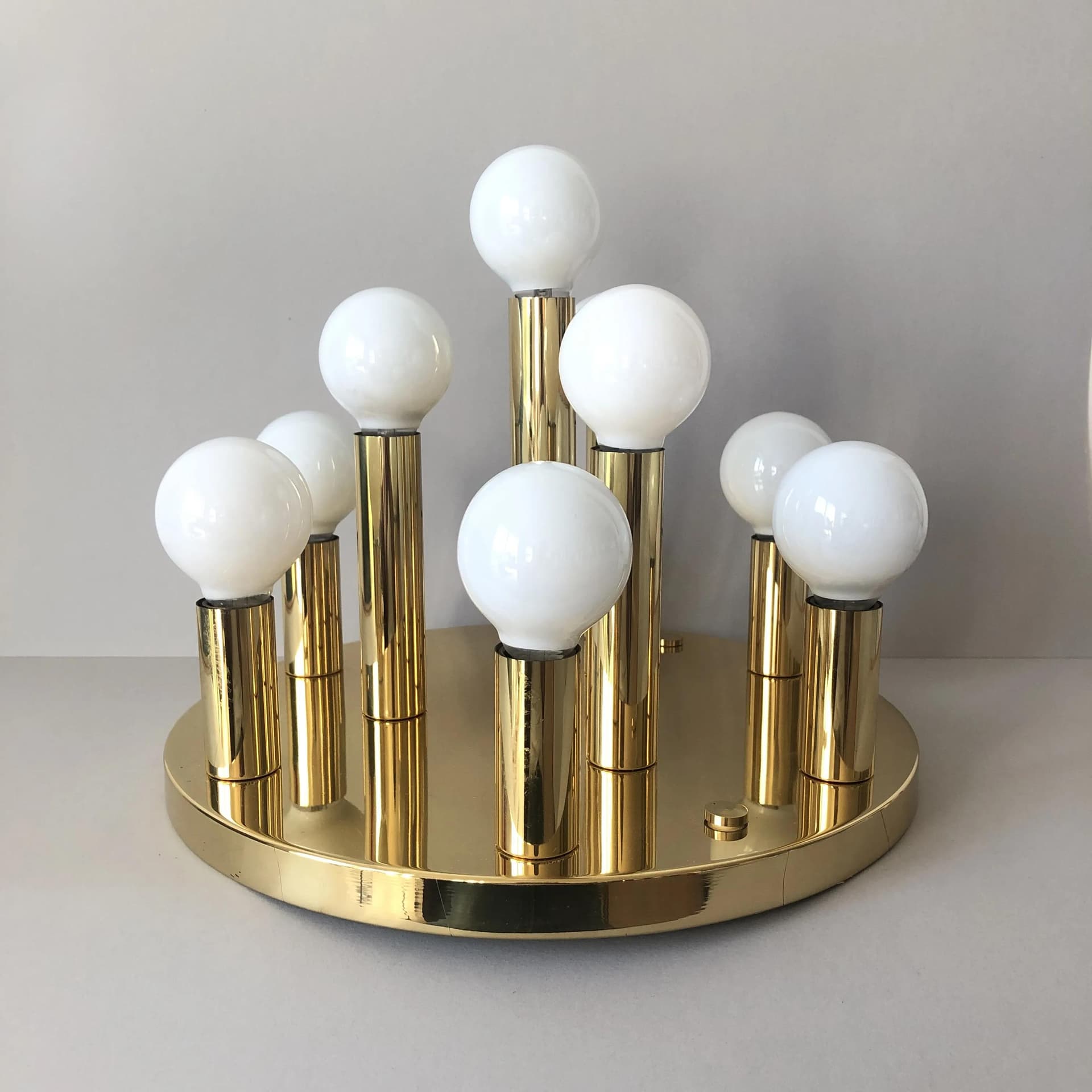 Brass Ceiling or Wall Lamp, Sölken Leuchten, Germany, 1980s - 35673