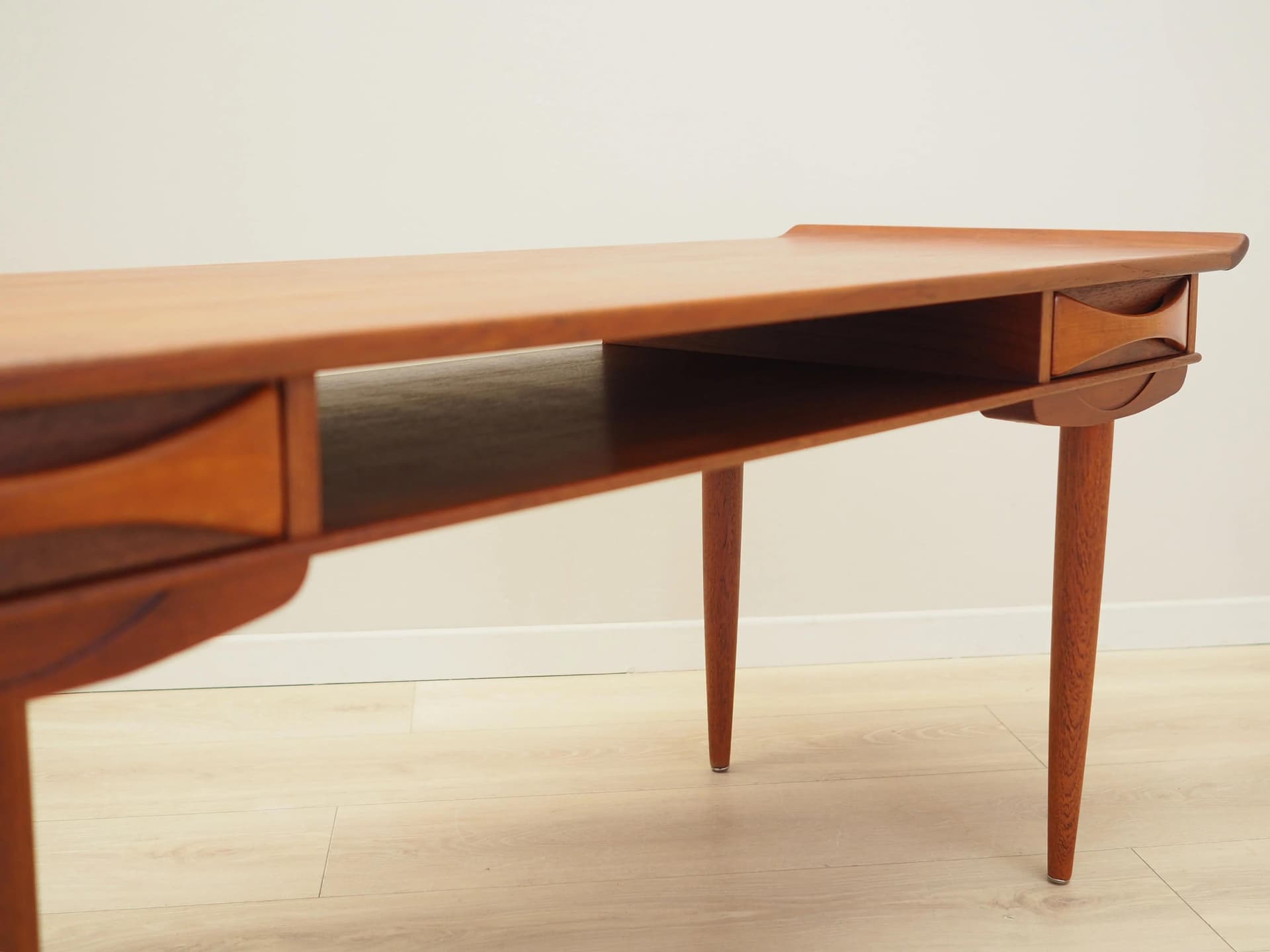 Coffee table, orange teak, Denmark, 1970s - 35597