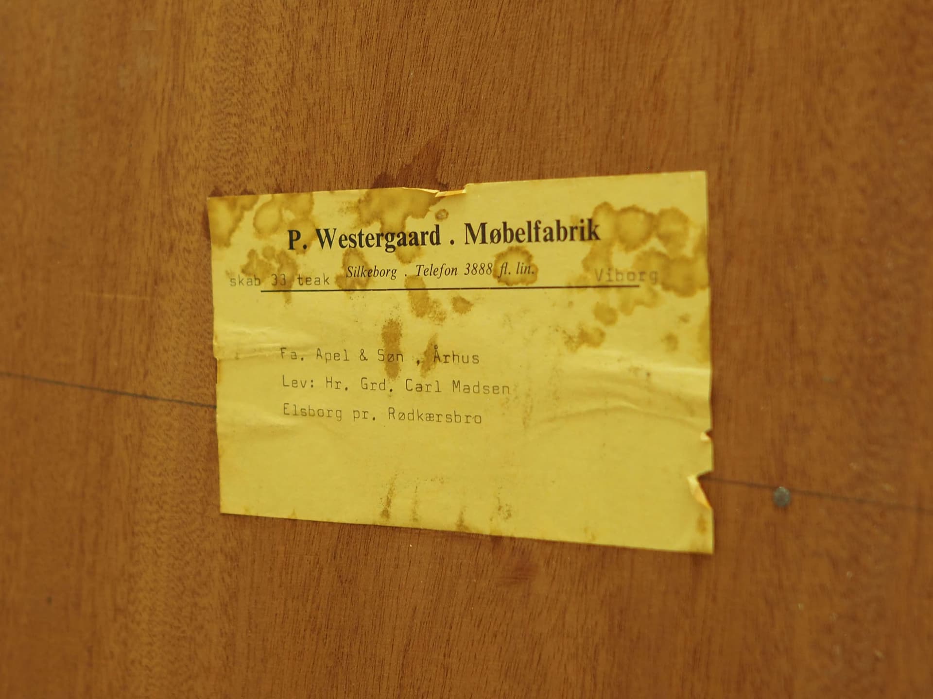 Sideboard, brown teak, Westergaard Møbelfabrik, Denmark, 1970s - 62842