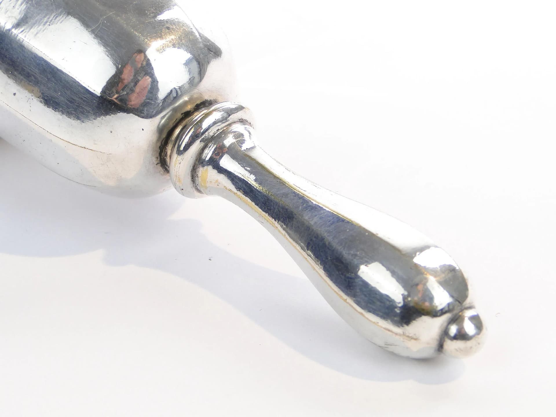 Dzwonek stołowy, Biedermeier, mosiądz srebrzony, Polska, XIX wiek - 35729