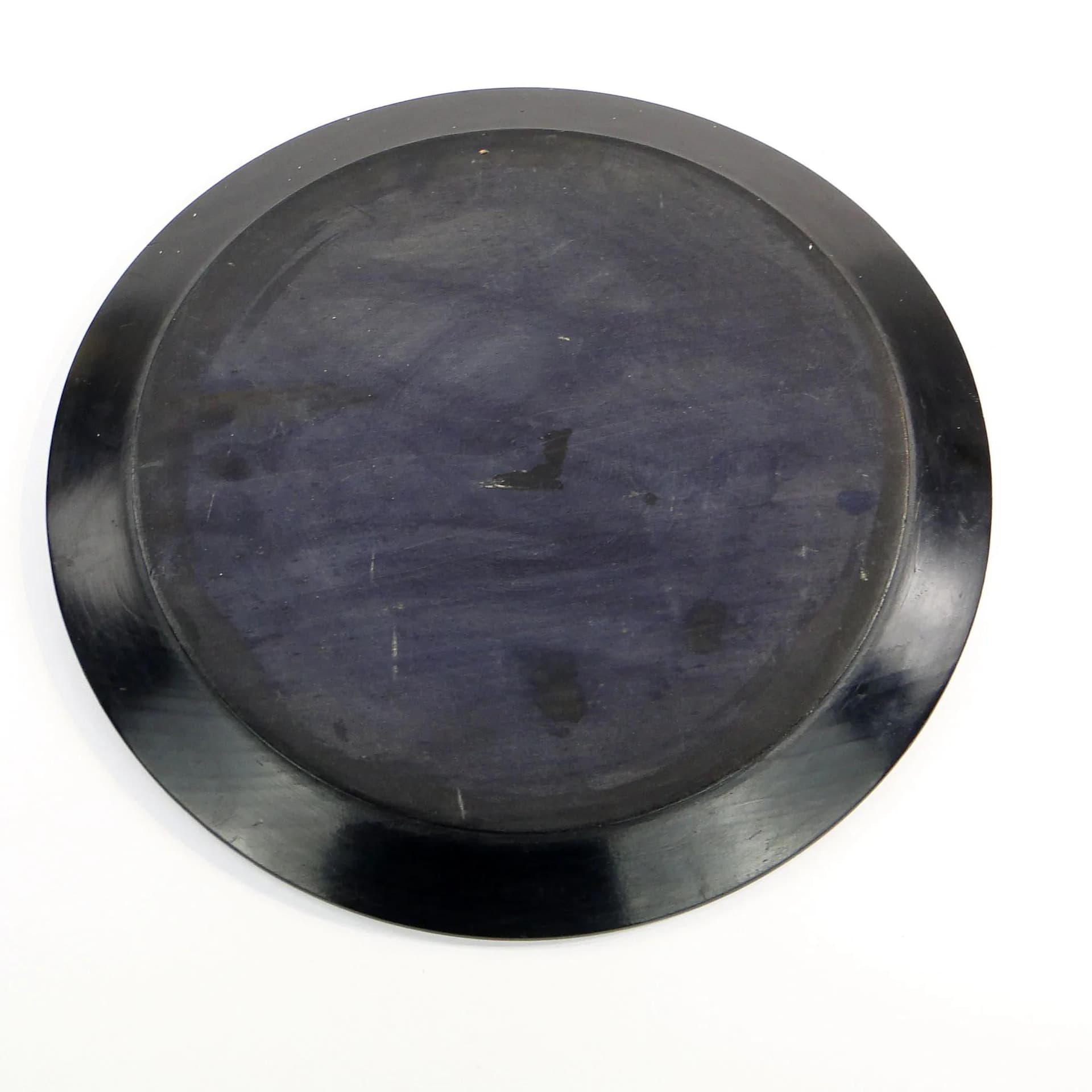 Decorative Plate, Zakopane School, black, wood, Poland, 1920s. - 35724