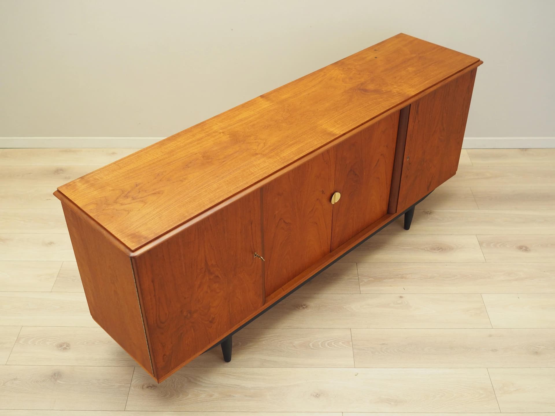 Sideboard, orange teak, Denmark, 1970s - 35820