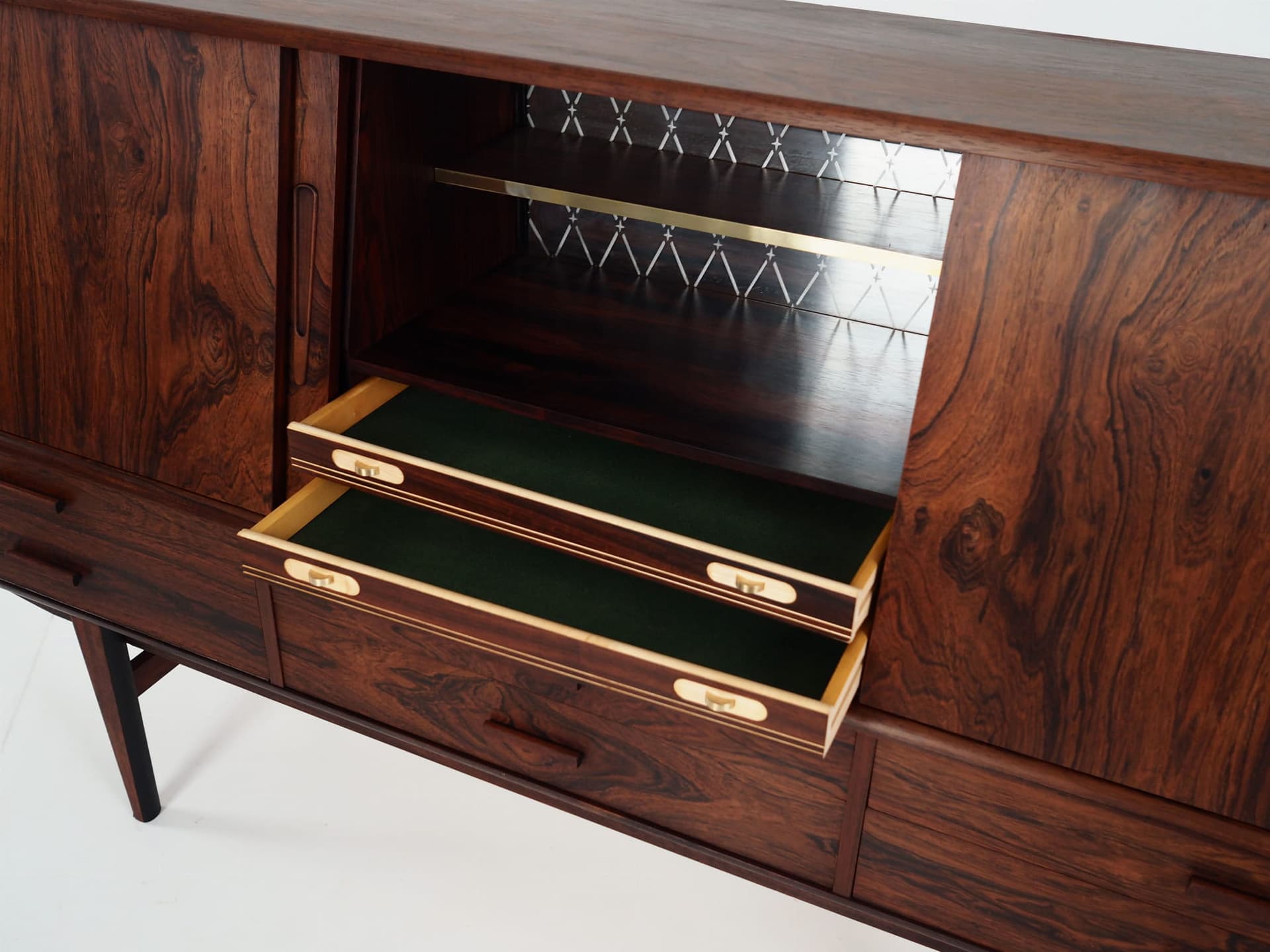 Highboard, brown rosewood, Denmark, 1970s - 58115