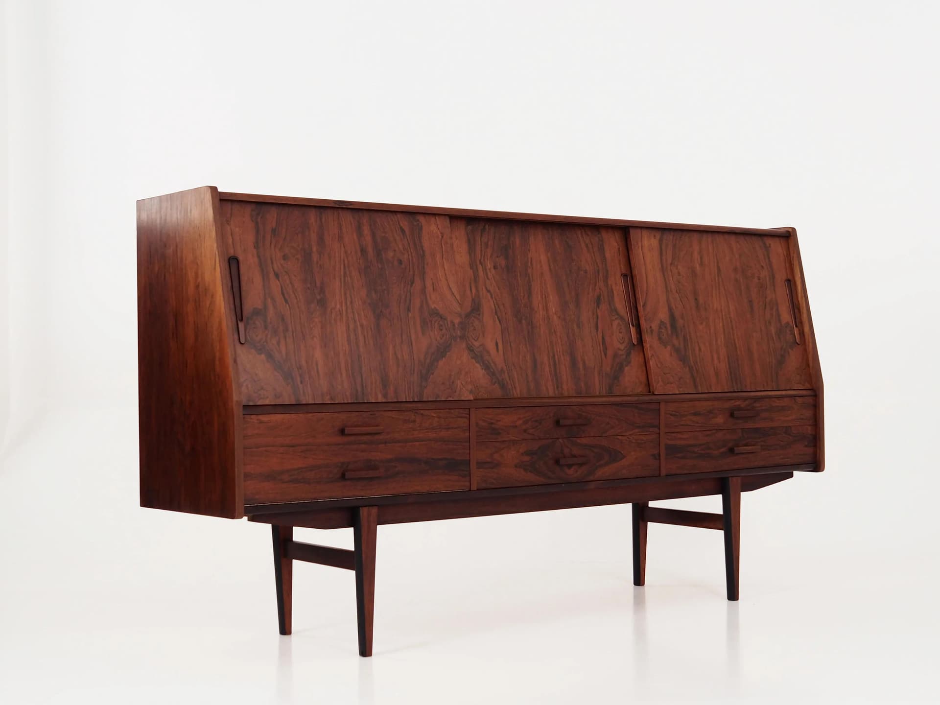 Highboard, brown rosewood, Denmark, 1970s - 35784